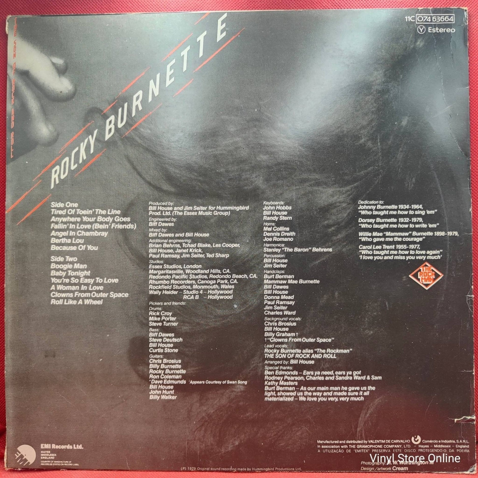 Rocky Burnette ‎– The Son Of Rock And Roll - Vinyl Store Online
