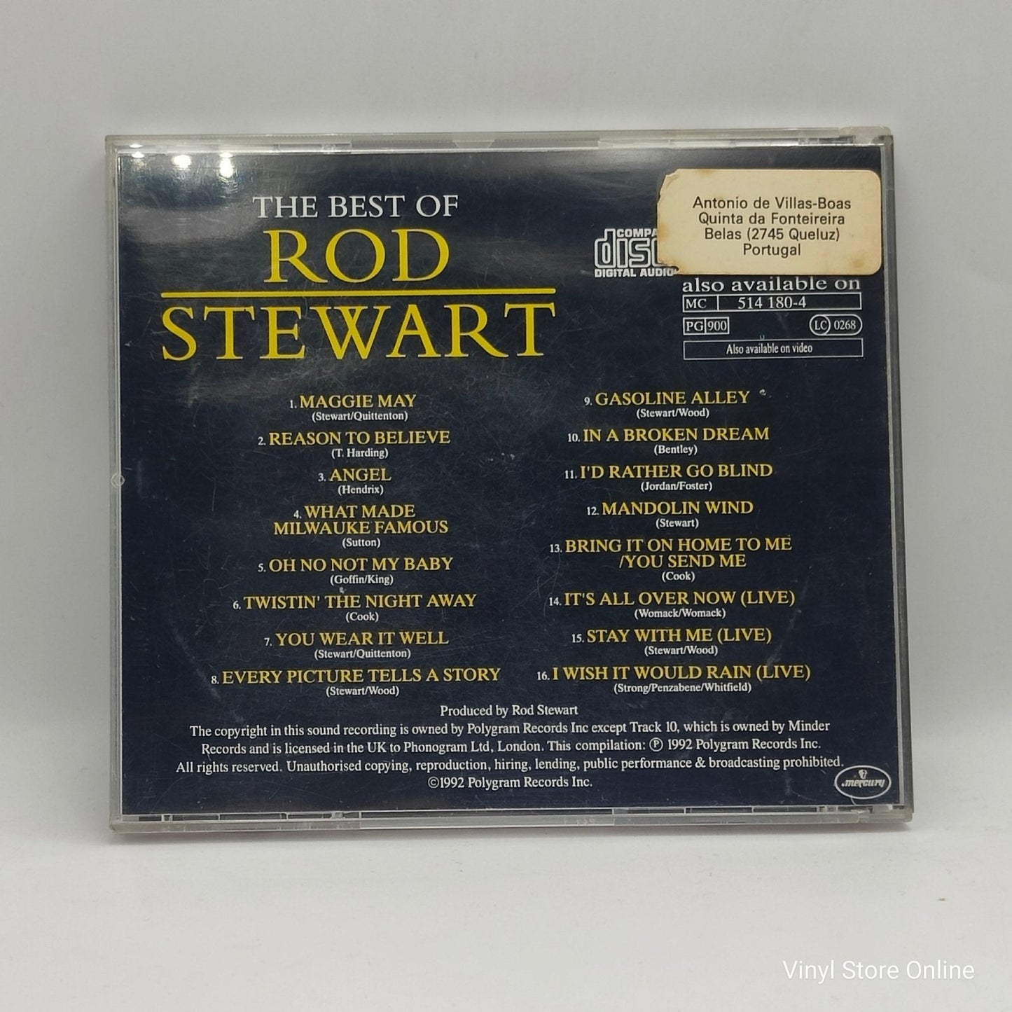Rod Stewart ‎– The Best Of Rod Stewart - Vinyl Store Online