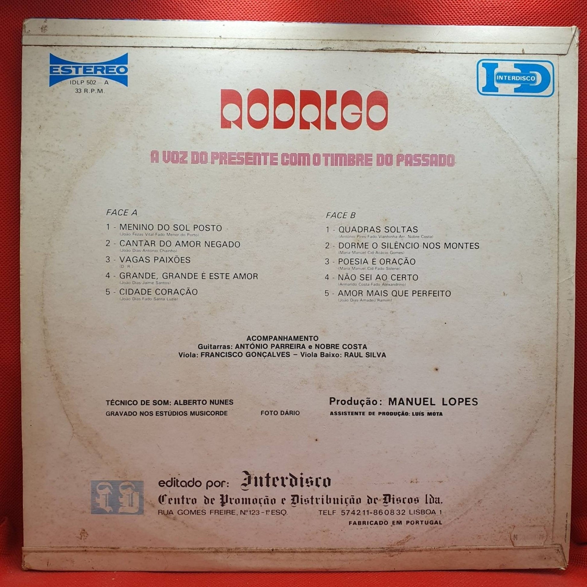 Rodrigo – A Voz Do Presente Com o Timbre Do Passado - Vinyl Store Online