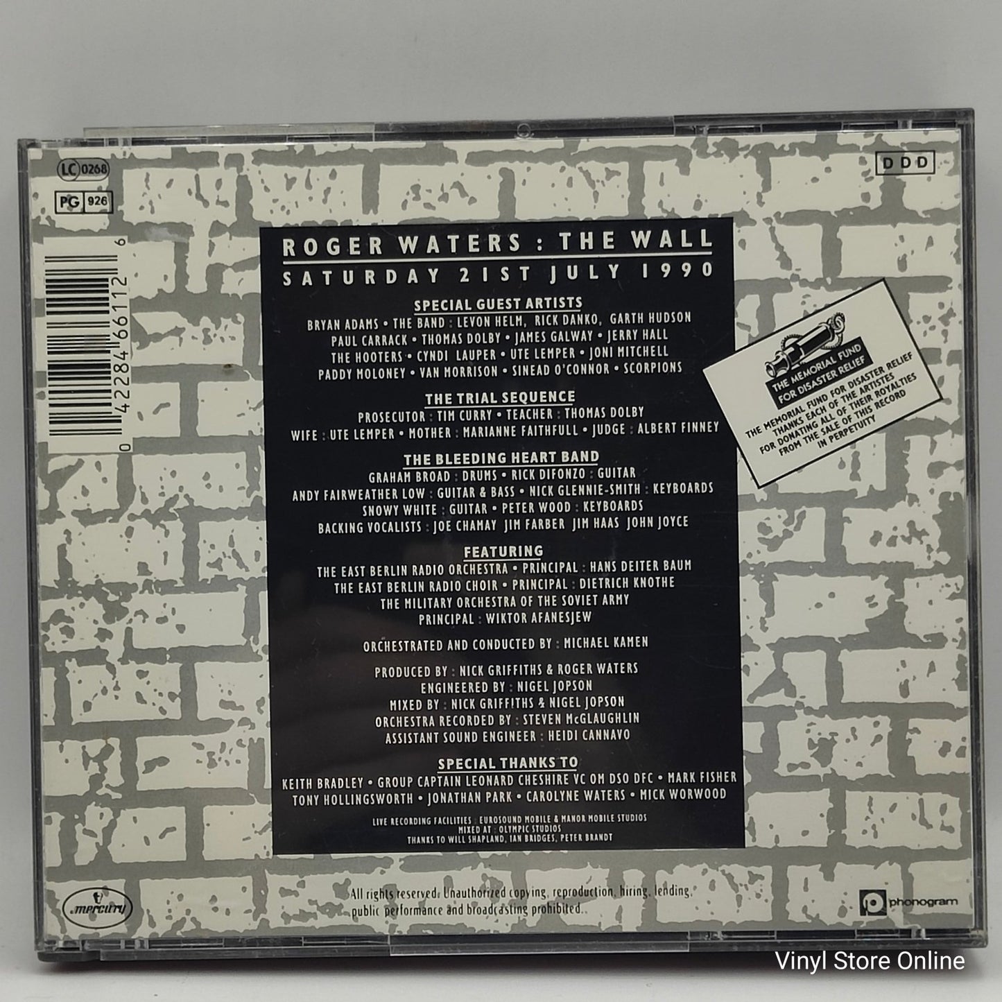 Roger Waters ‎– The Wall (Live In Berlin) - Vinyl Store Online