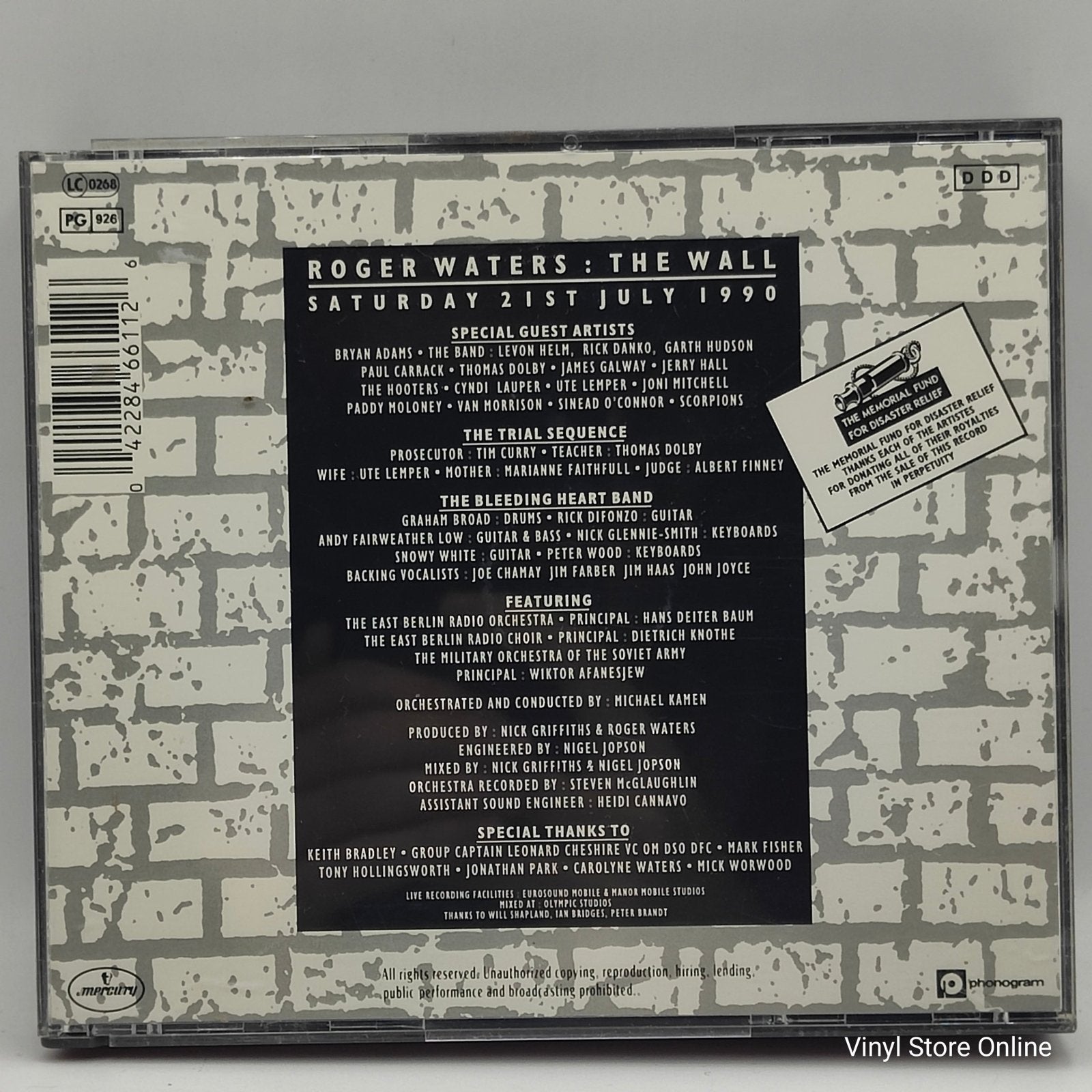 Roger Waters ‎– The Wall (Live In Berlin) - Vinyl Store Online