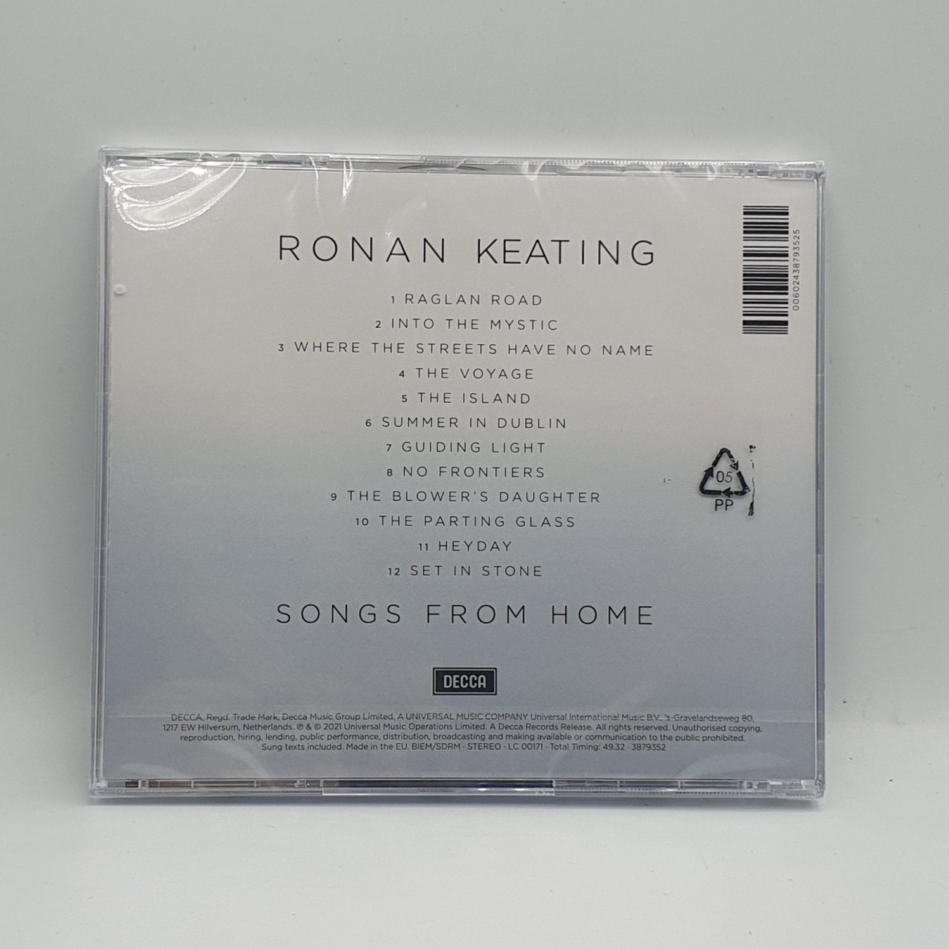 Ronan Keating ‎– Songs From Home - Vinyl Store Online