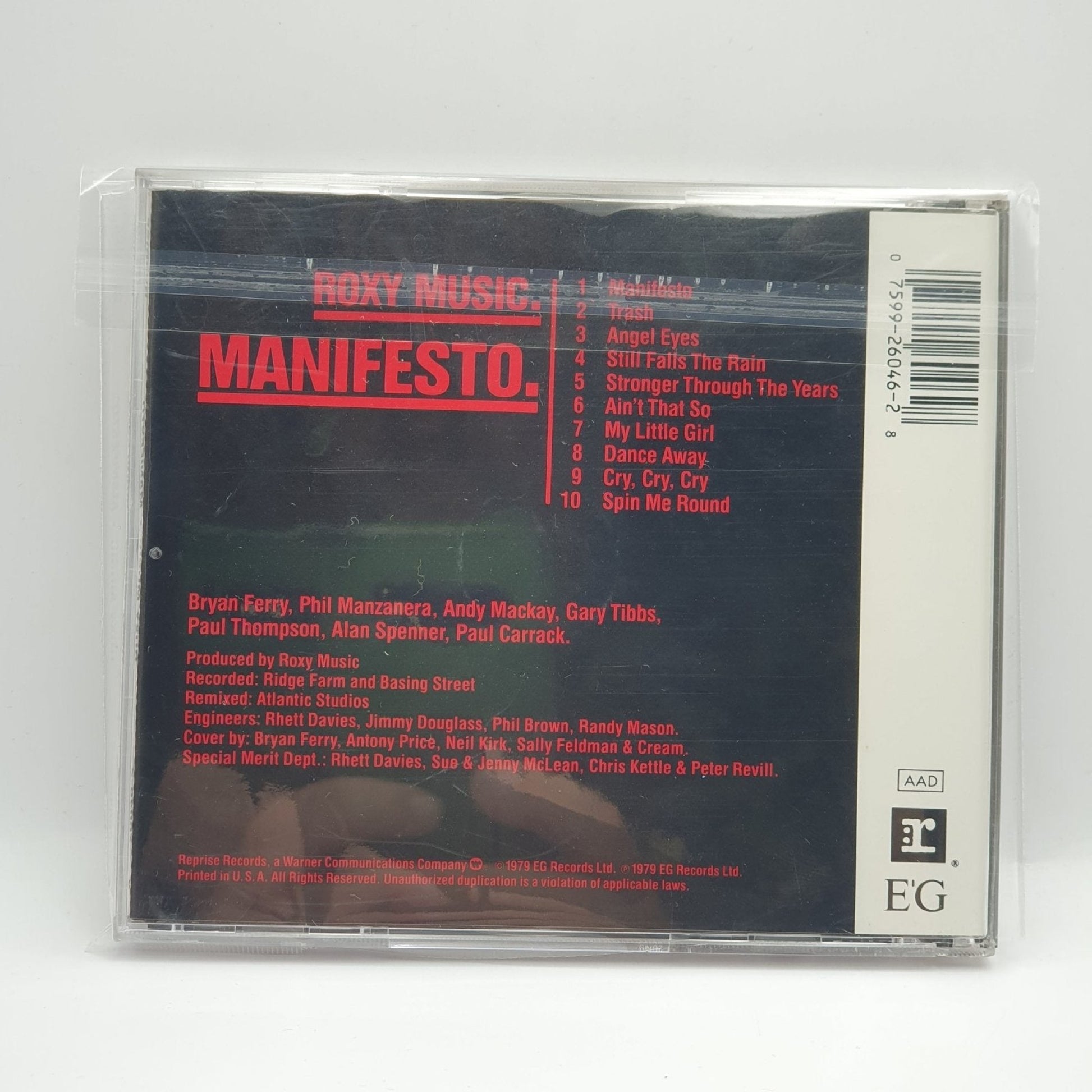Roxy Music ‎– Manifesto - Vinyl Store Online