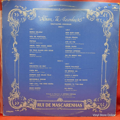 Rui De Mascarenhas ‎– Álbum De Recordações - 20 Anos De Canções - Vinyl Store Online