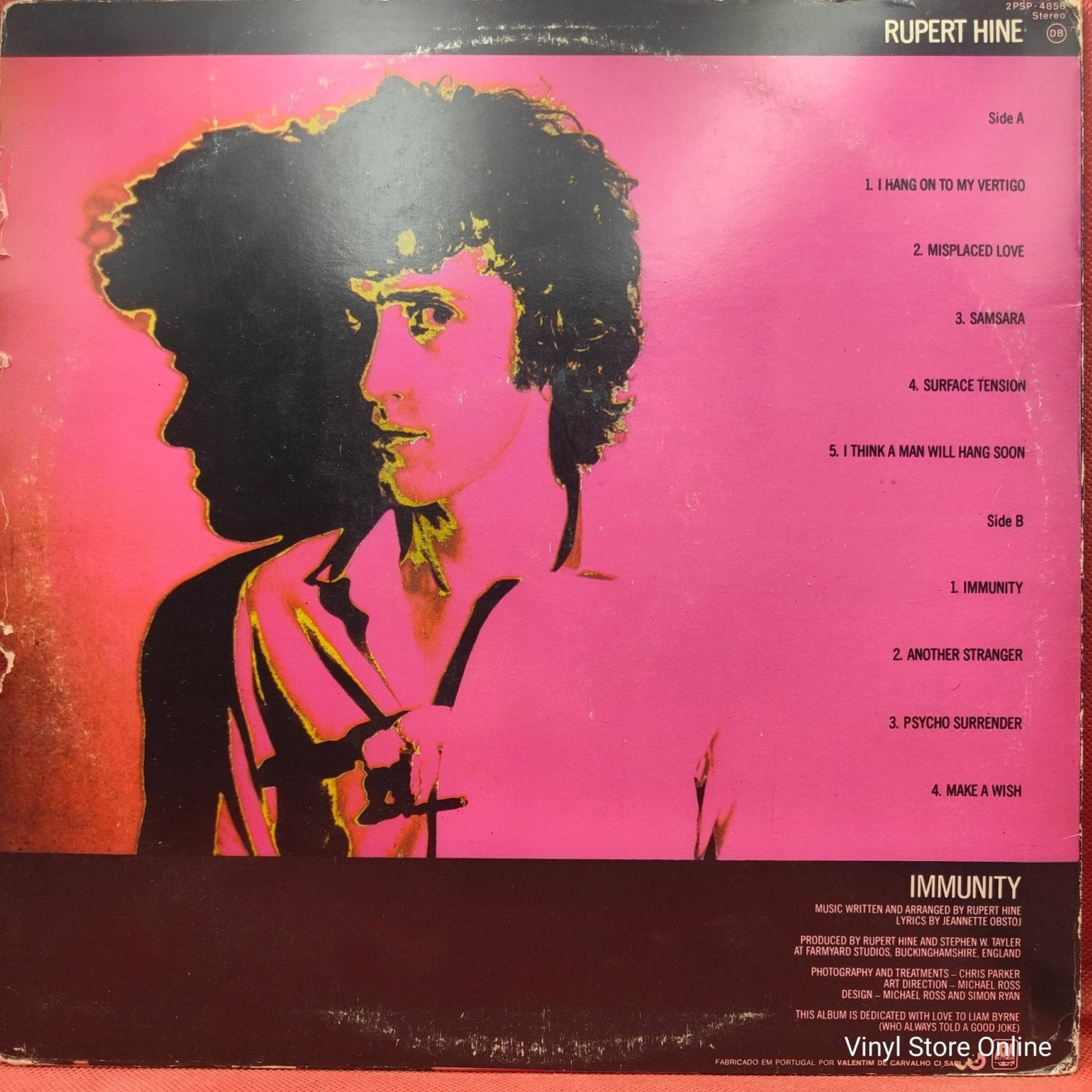 Rupert Hine ‎– Immunity - Vinyl Store Online