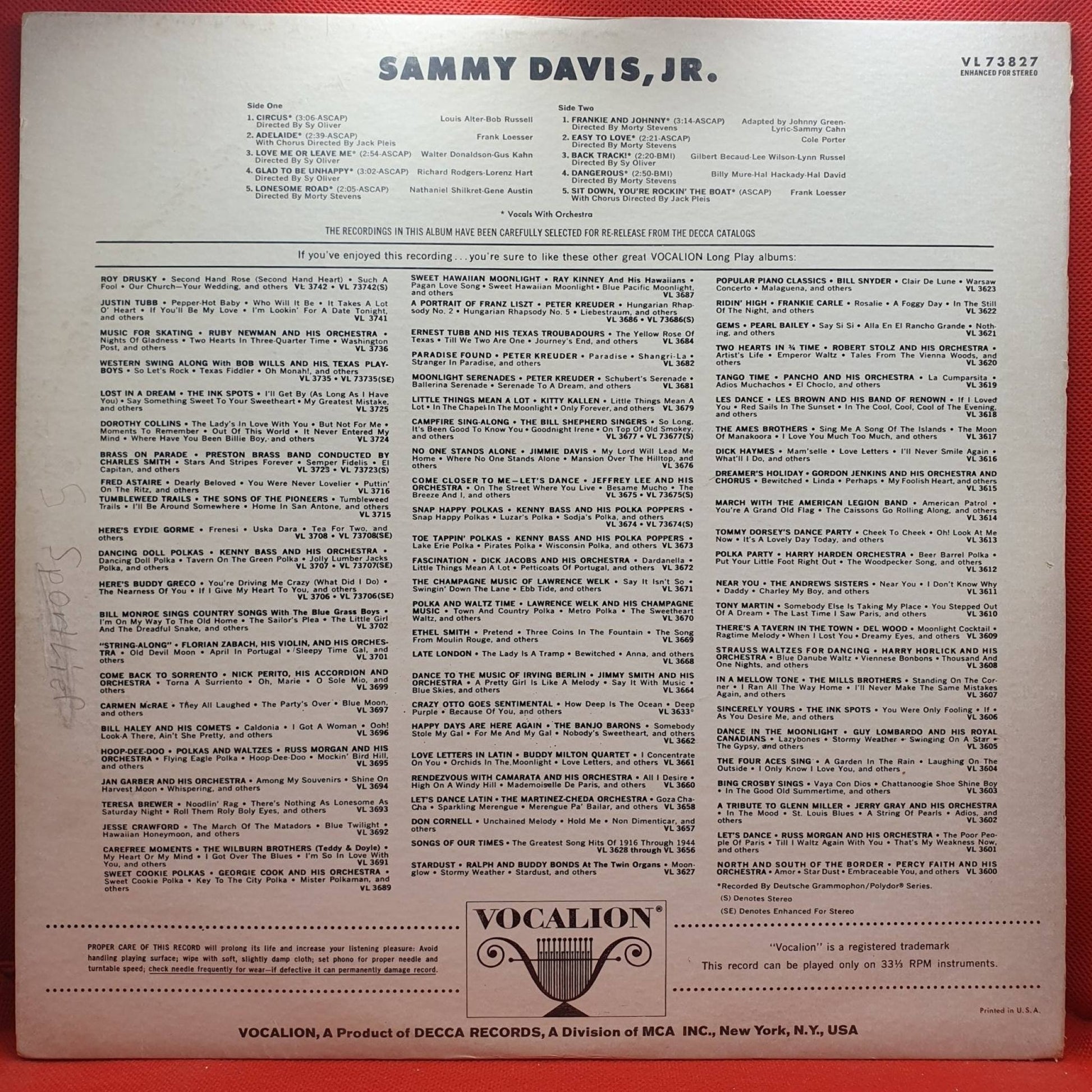 Sammy Davis Jr. ‎– Sammy Davis Jr. - Vinyl Store Online