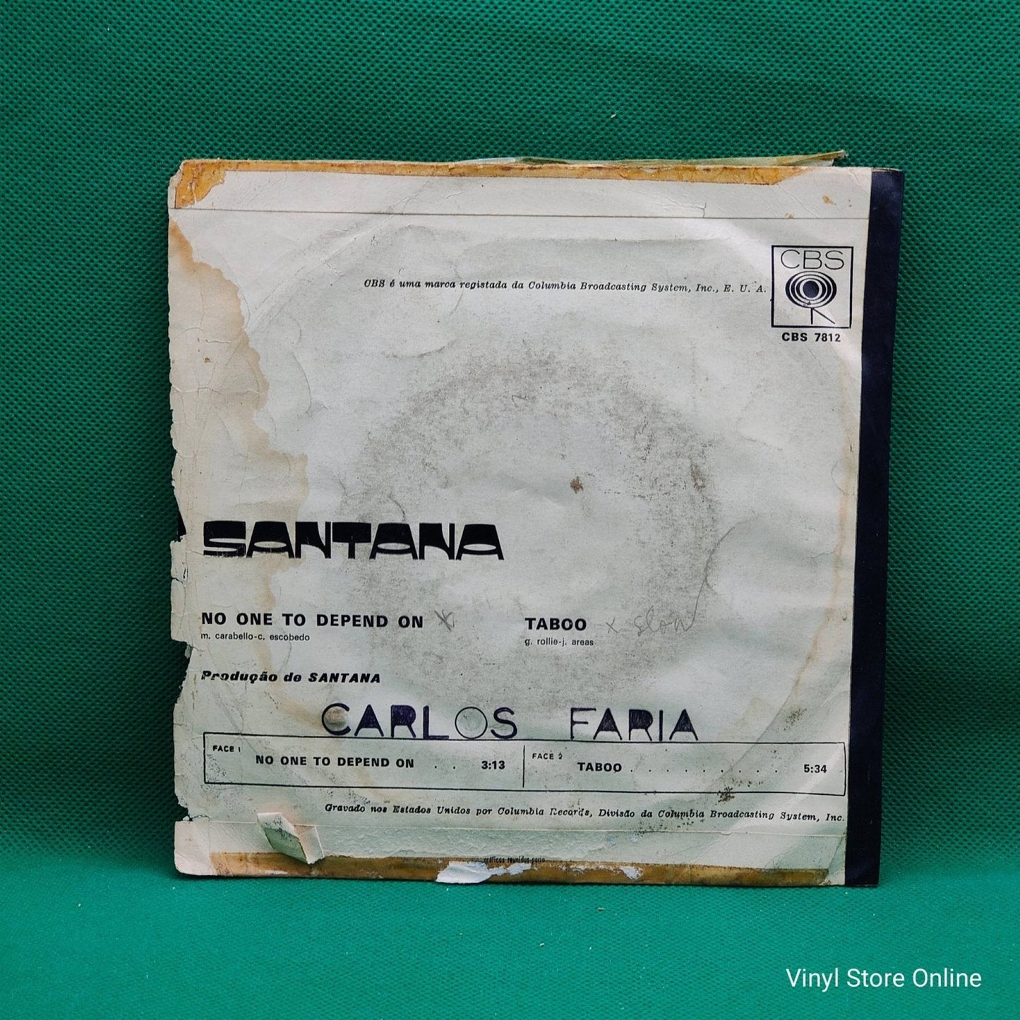 Santana ‎– No One To Depend On / Taboo - Vinyl Store Online