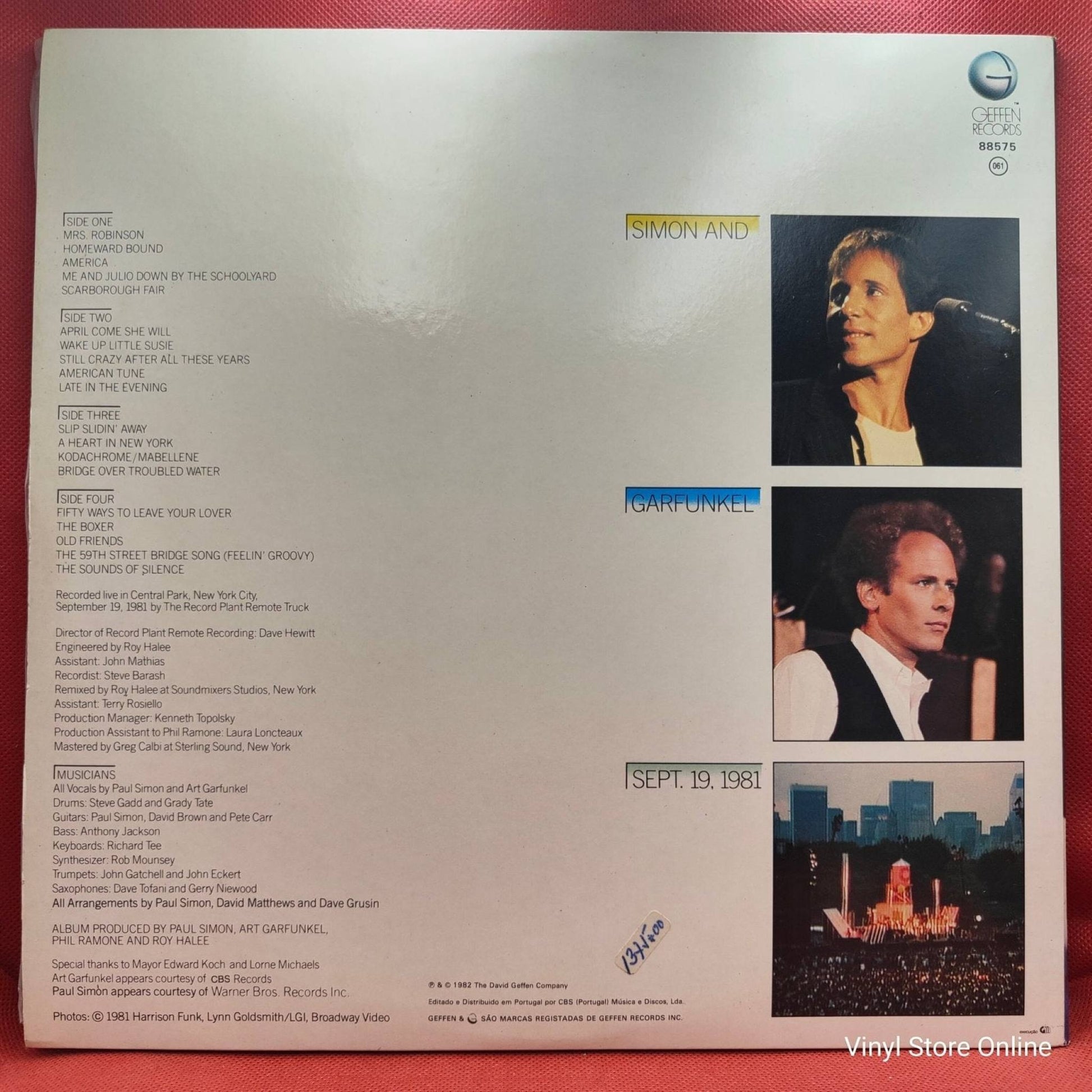 Simon And Garfunkel ‎– The Concert In Central Park - Vinyl Store Online