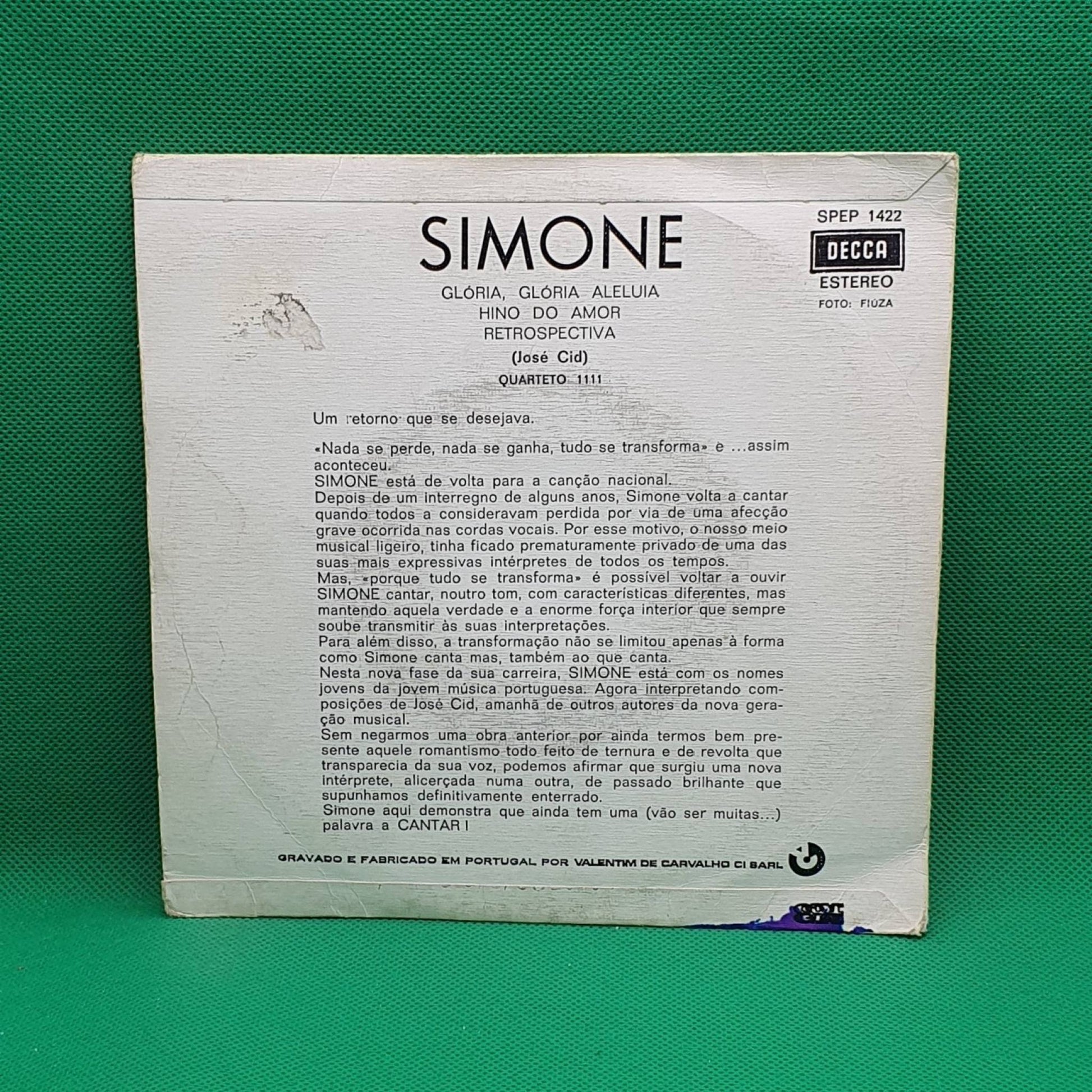 Simone de Oliveira ‎– Glória Glória Aleluia - Vinyl Store Online