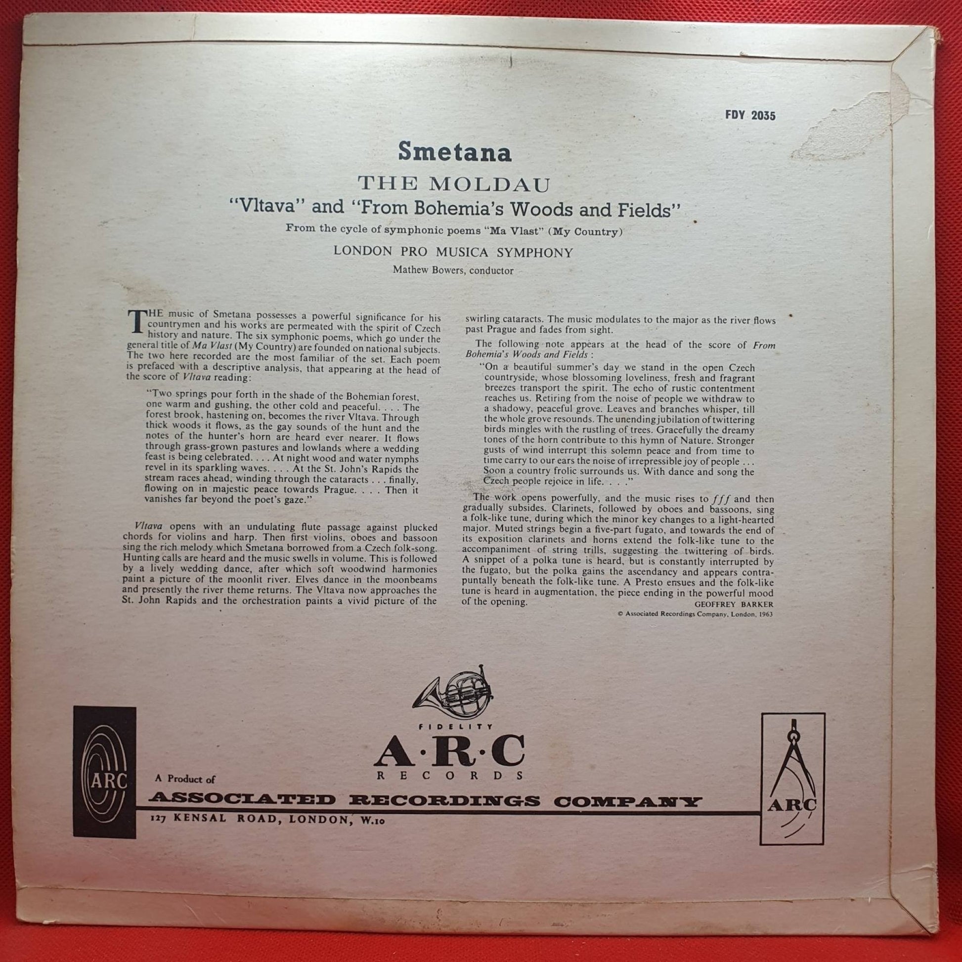 Smetana, London Pro Musica Symphony, Mathew Bowers – Moldau - Vinyl Store Online