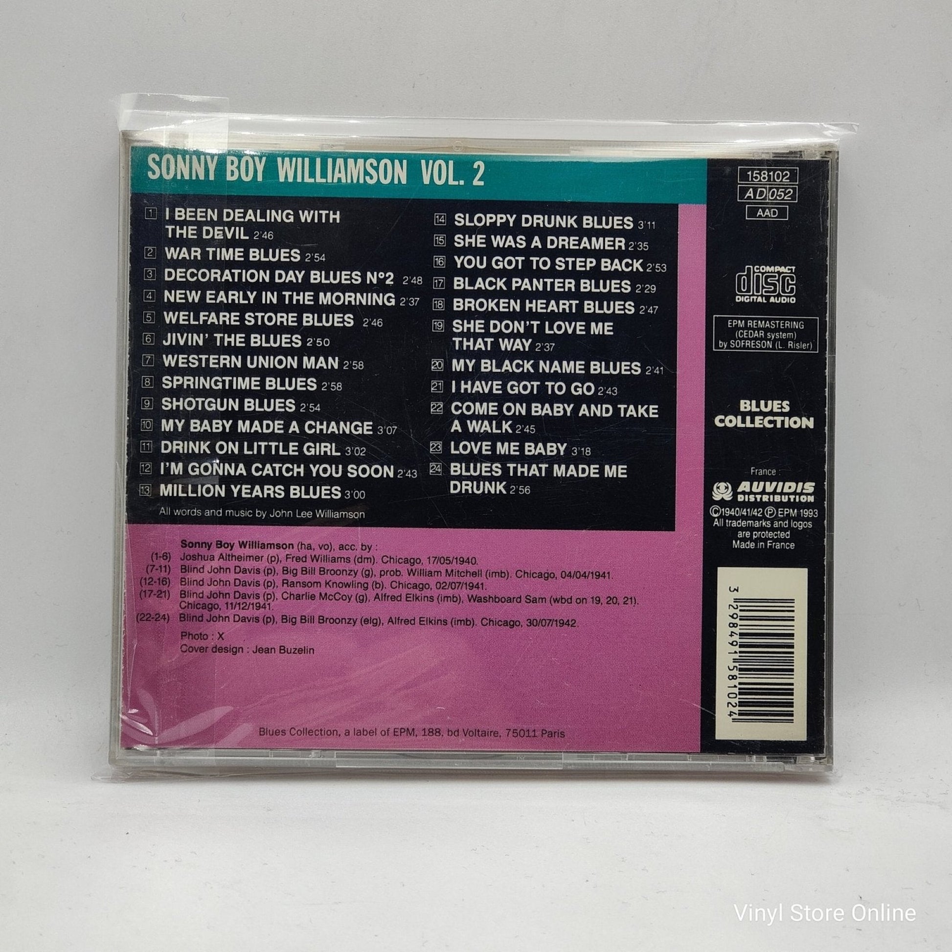 Sonny Boy Williamson ‎– Vol.2 1940 - 1942 - Vinyl Store Online