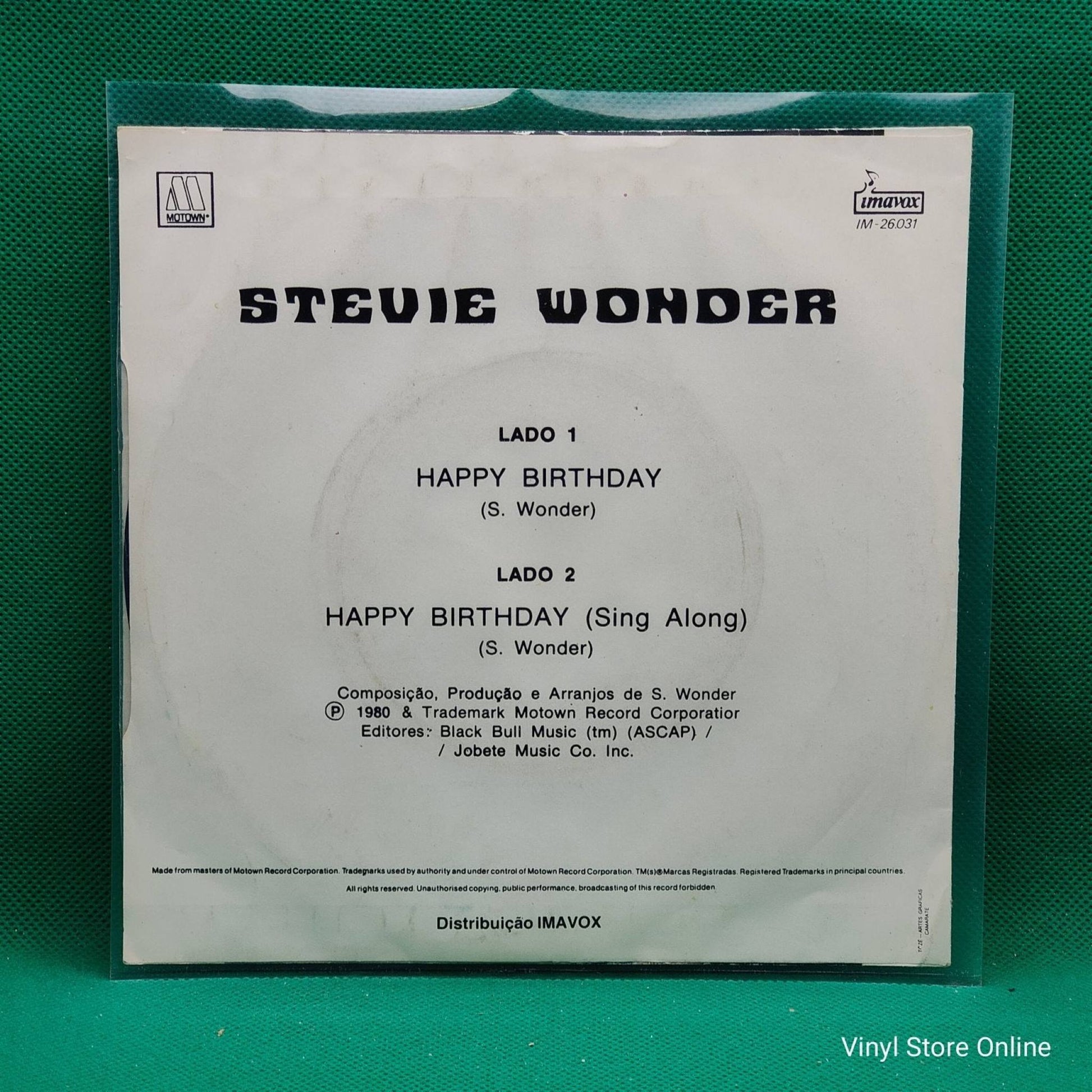 Stevie Wonder ‎– Happy Birthday - Vinyl Store Online