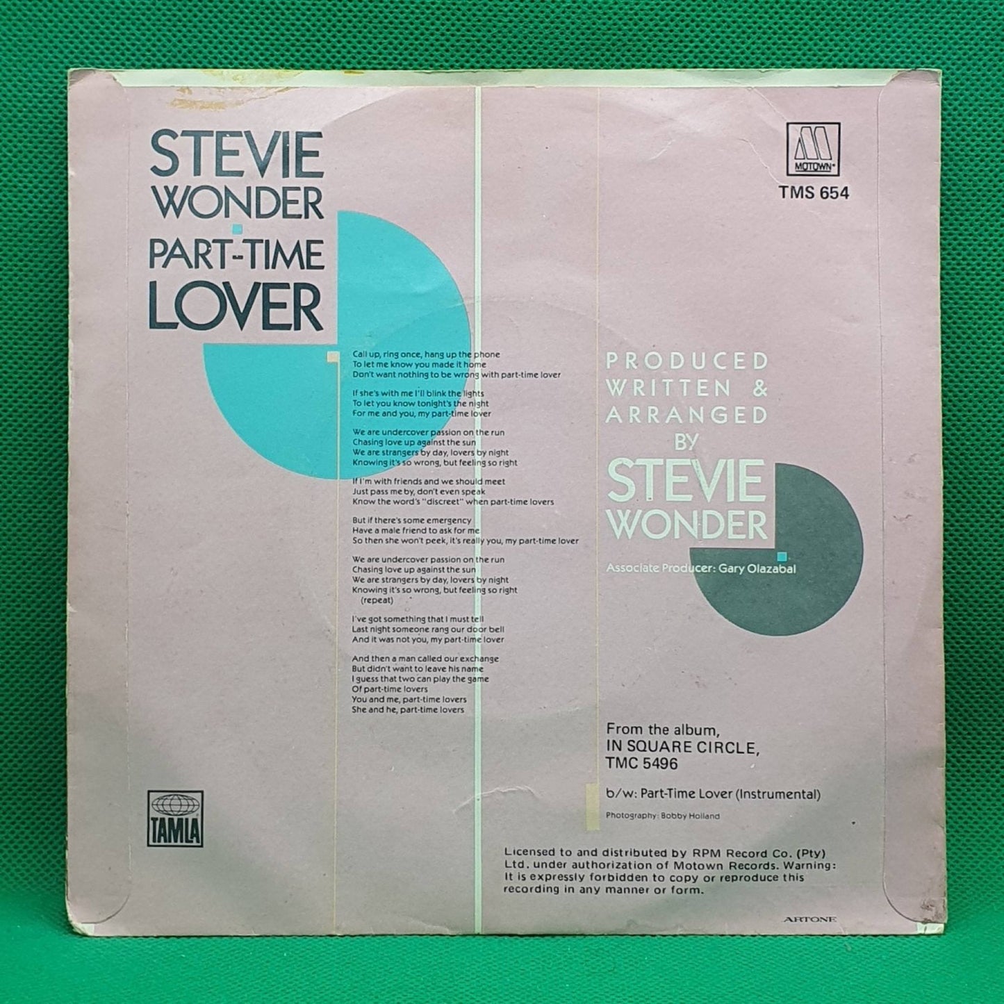 Stevie Wonder ‎– Part - Time Lover - Vinyl Store Online