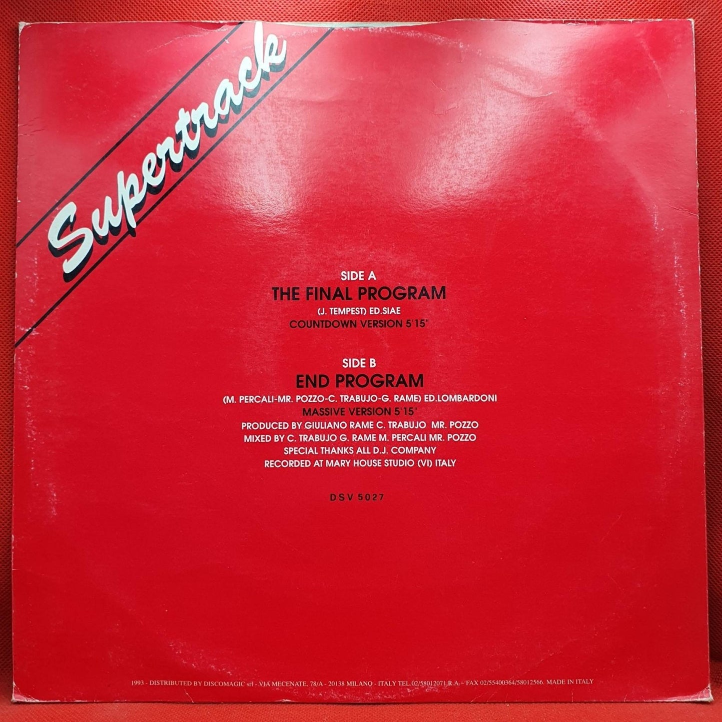 Supertrack & DJ Company ‎– The Final Program - Vinyl Store Online