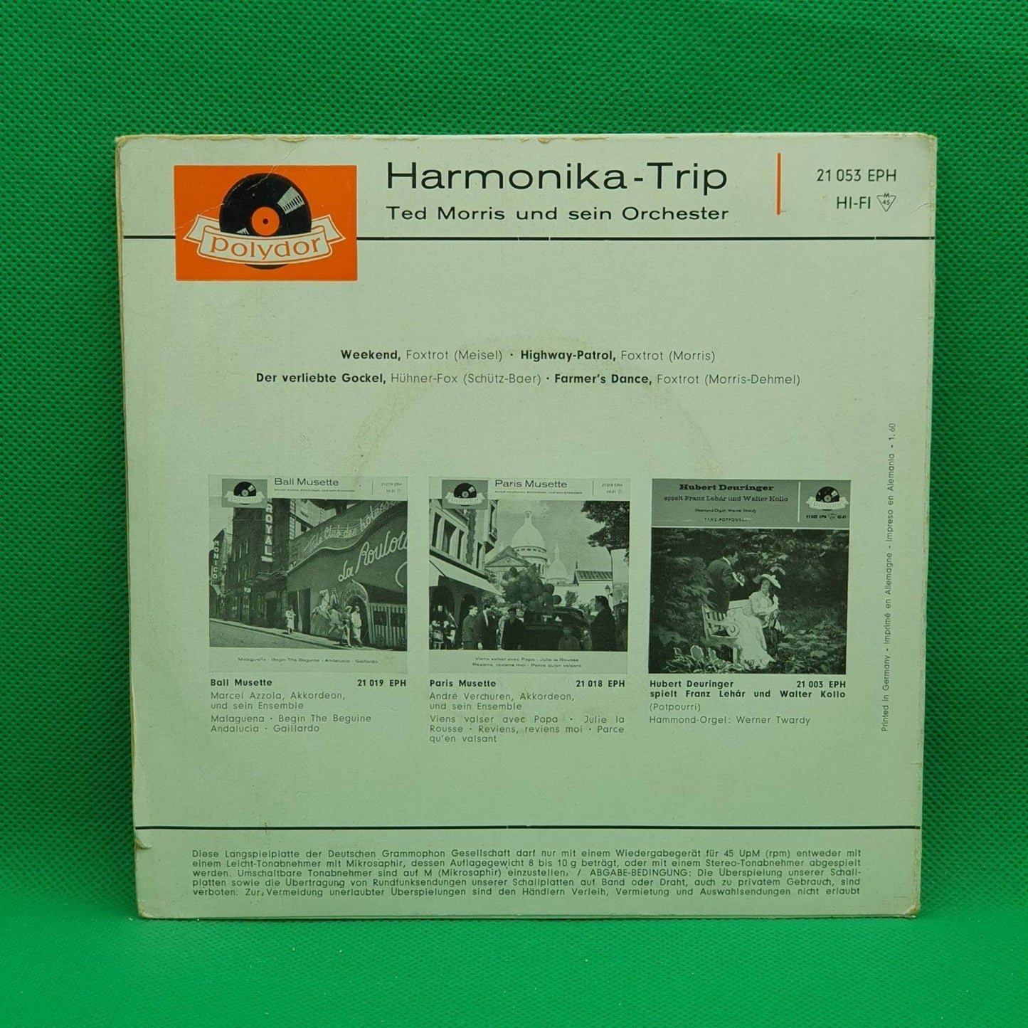 Ted Morris Und Sein Orchester ‎– Harmonika Trip - Vinyl Store Online