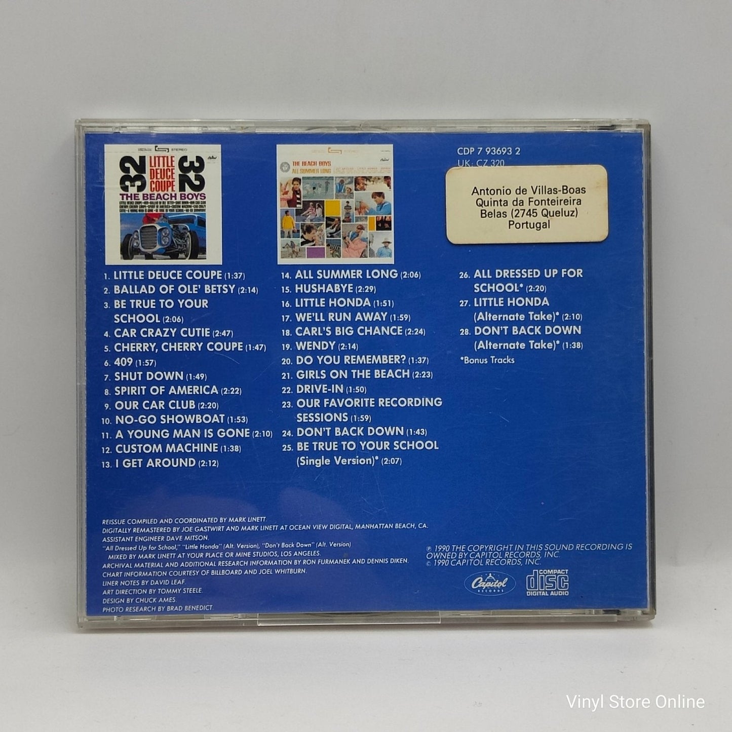The Beach Boys ‎– Little Deuce Coupe / All Summer Long - Vinyl Store Online