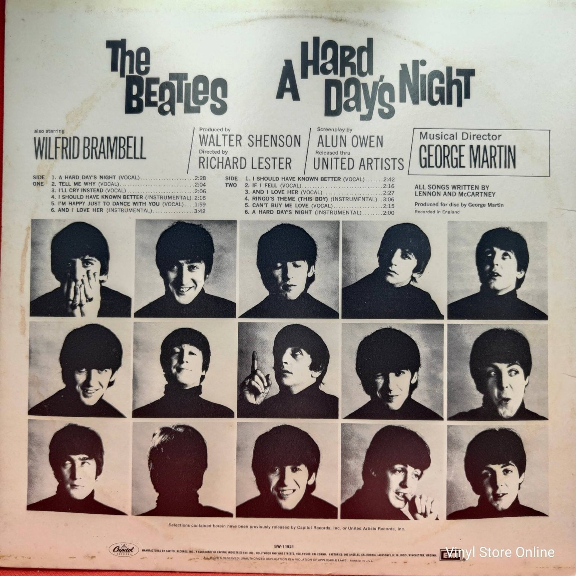 The Beatles ‎– A Hard Day's Night - Vinyl Store Online