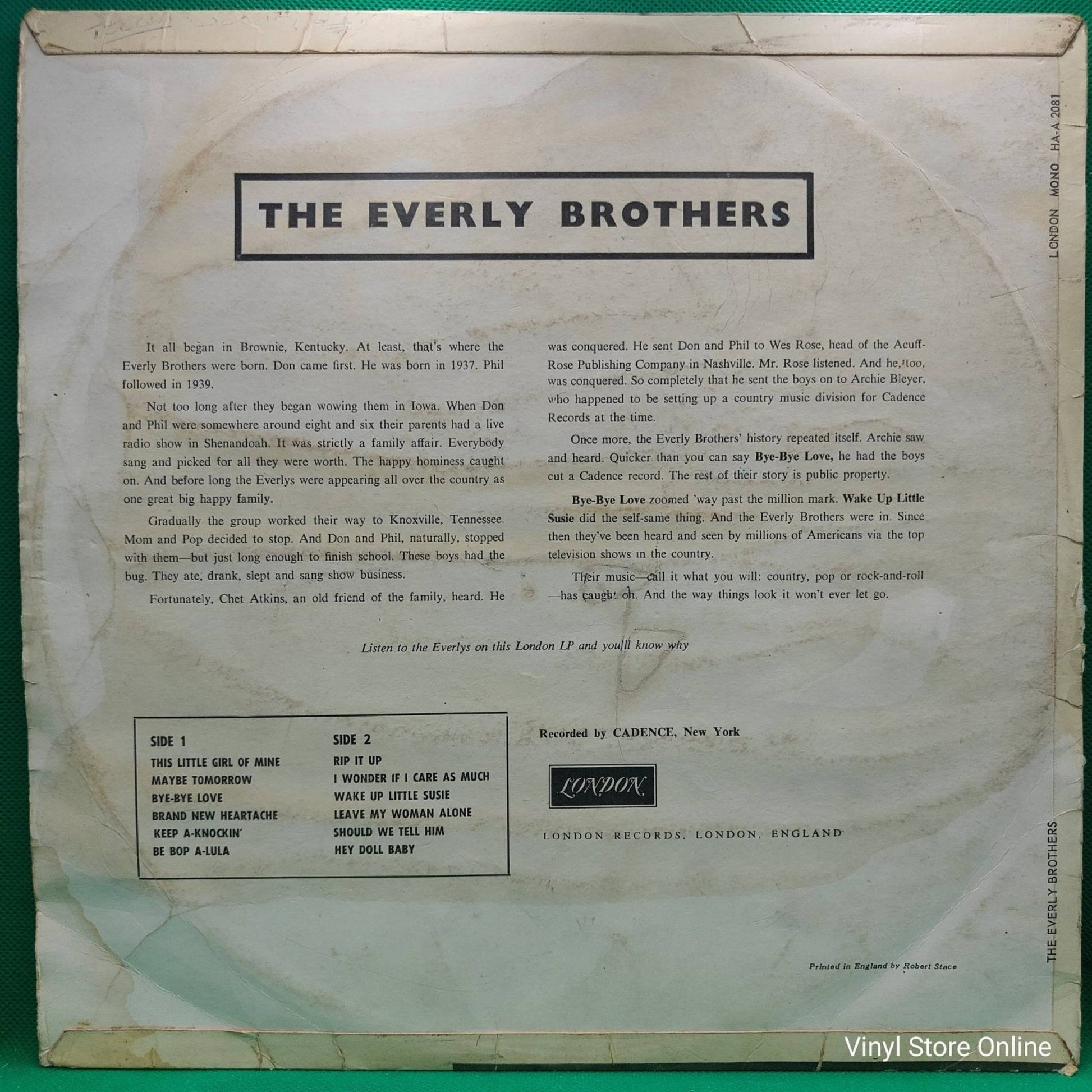 The Everly Brothers* ‎– The Everly Brothers - Vinyl Store Online