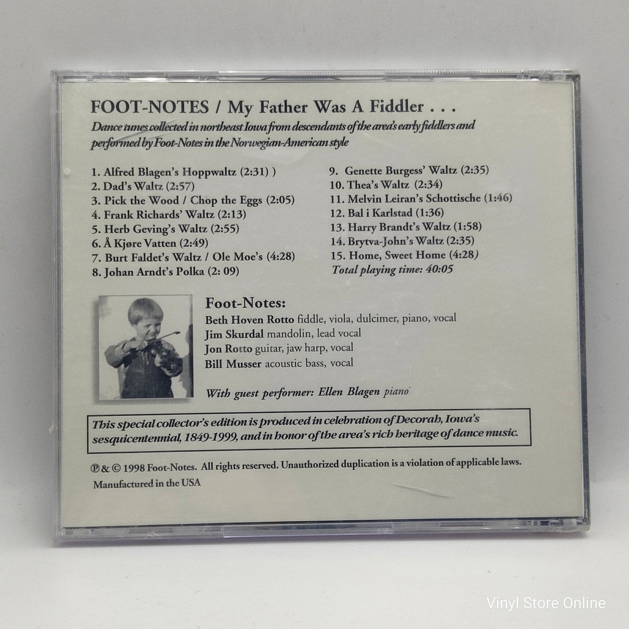 The Foot-Notes ‎– My Father Was A Fiddler – Vinyl Store Online