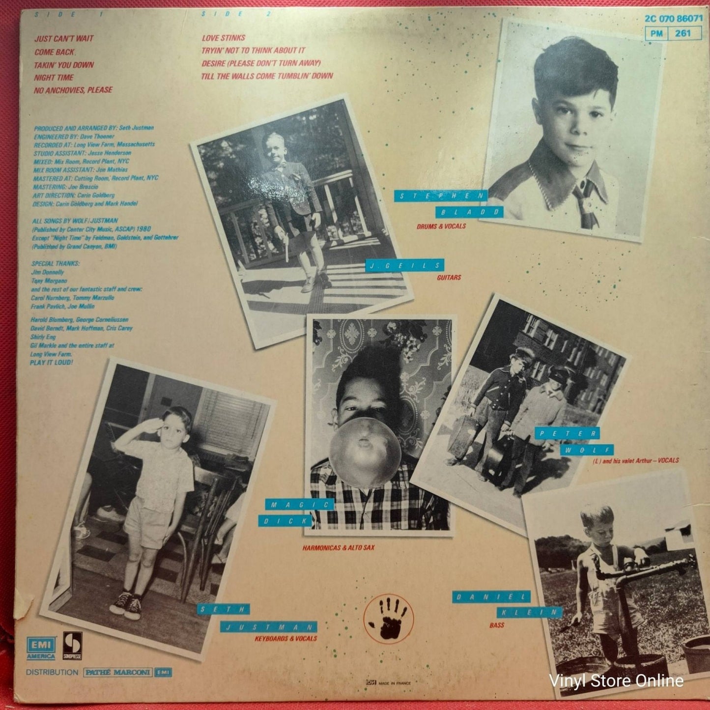 The J. Geils Band ‎– Love Stinks - Vinyl Store Online