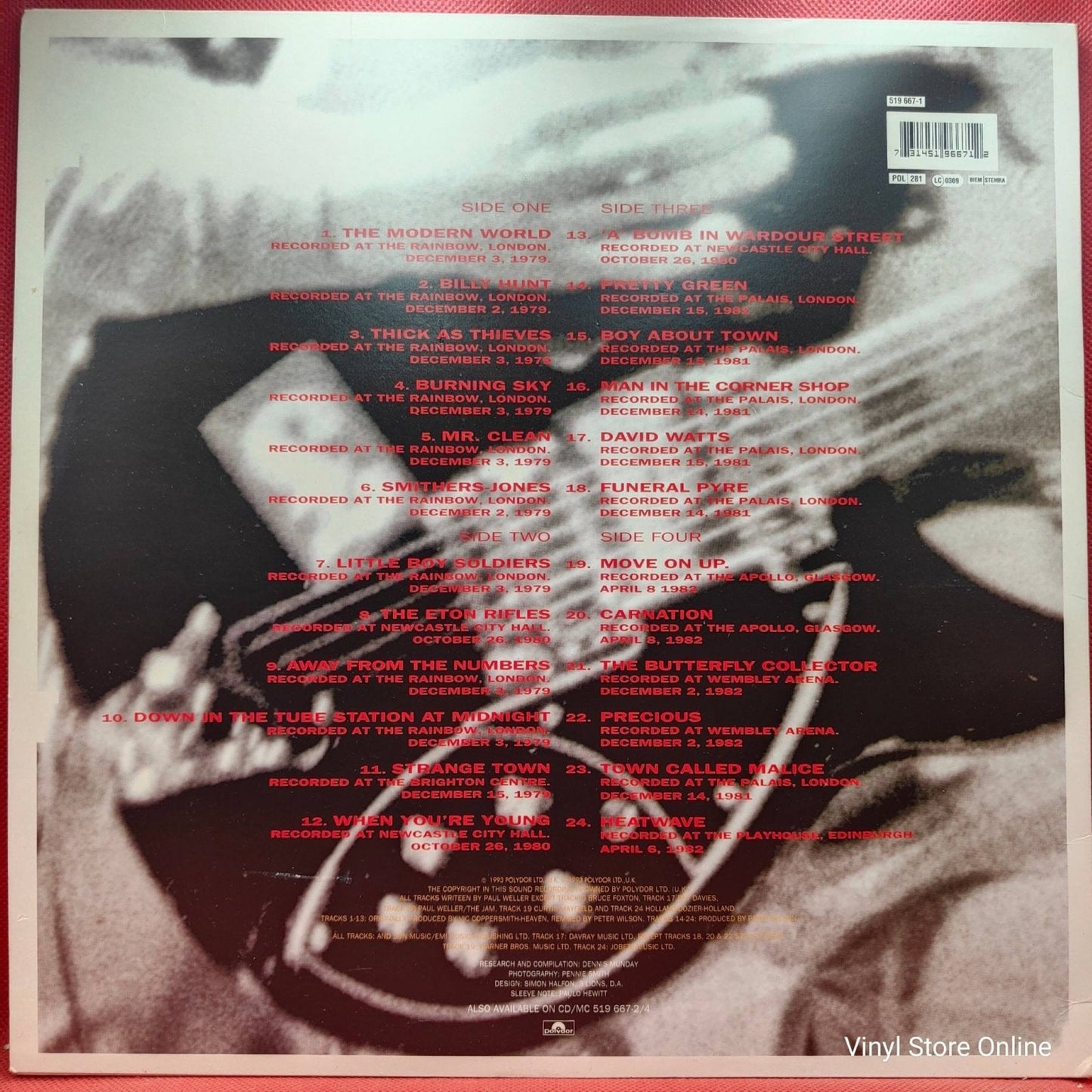 The Jam ‎– Live Jam - Vinyl Store Online