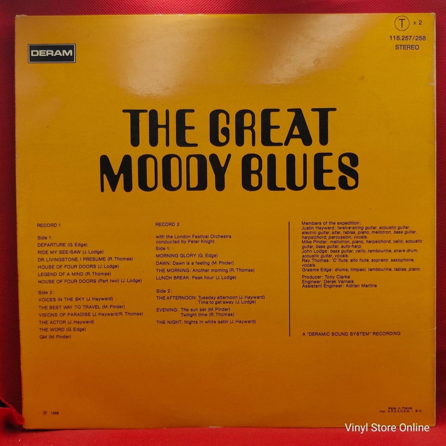 The Moody Blues ‎– The Great Moody Blues - Vinyl Store Online