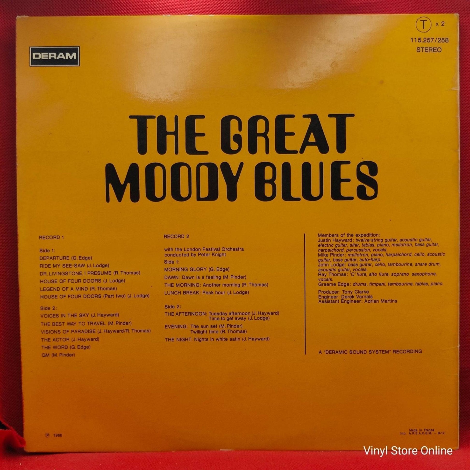 The Moody Blues ‎– The Great Moody Blues - Vinyl Store Online