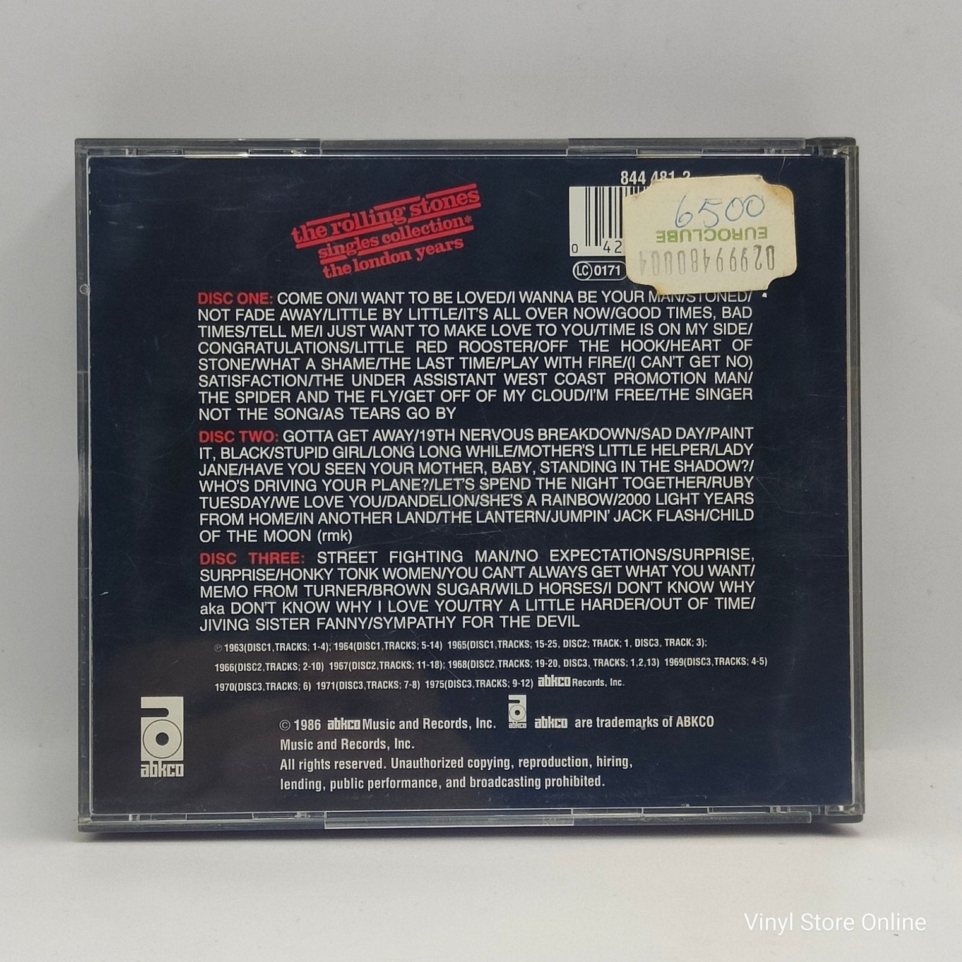 The Rolling Stones ‎– Singles Collection - The London Years - Vinyl Store Online