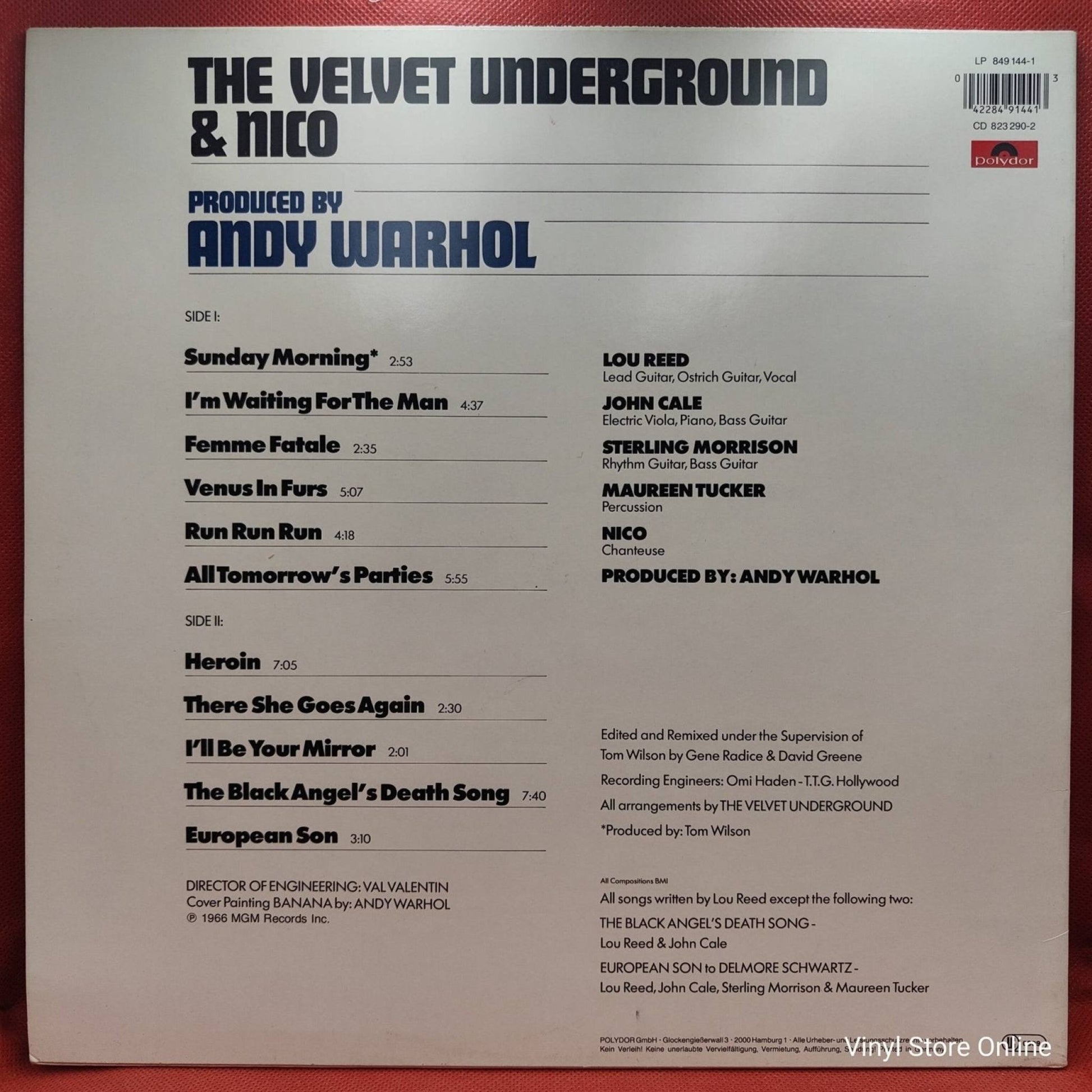 The Velvet Underground & Nico ‎– The Velvet Underground & Nico - Vinyl Store Online