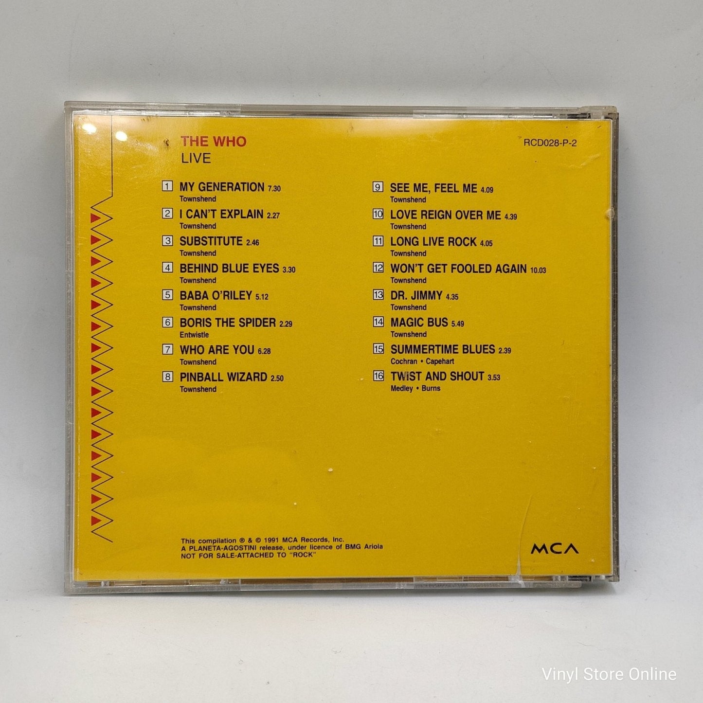 The Who ‎– The Who Live - Vinyl Store Online