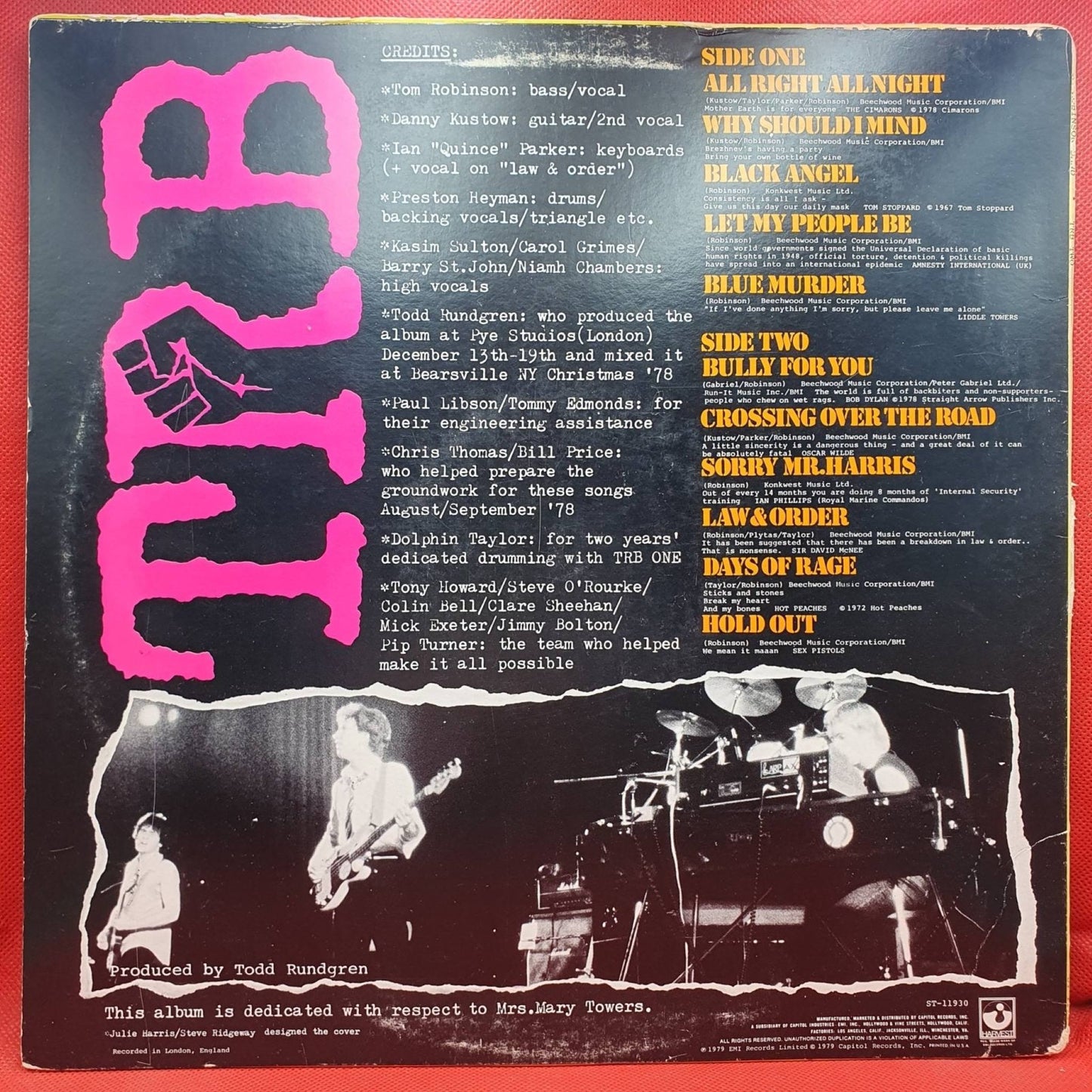 Tom Robinson Band ‎– TRB Two - Vinyl Store Online