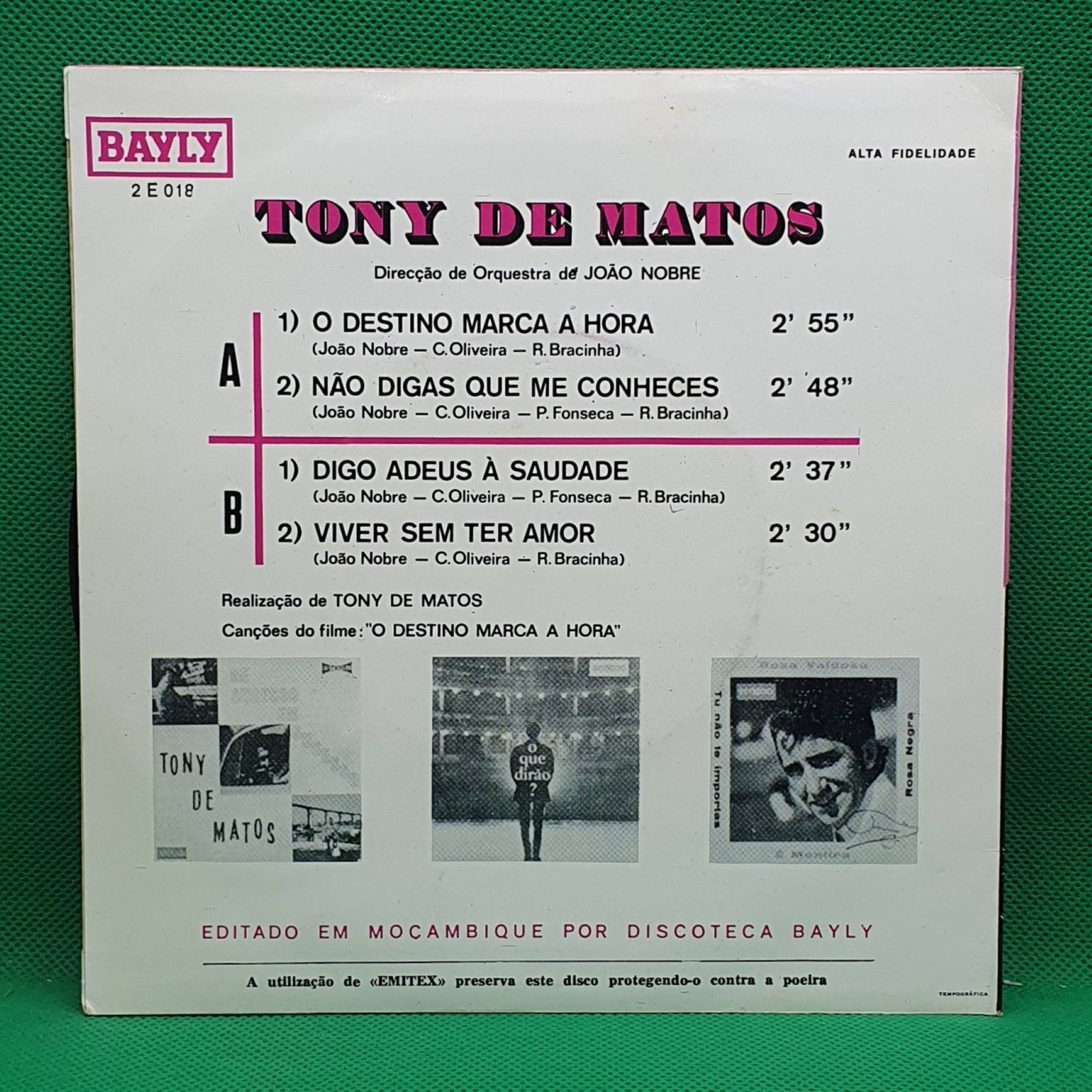 Tony De Matos ‎– O Destino Marca A Hora - Vinyl Store Online