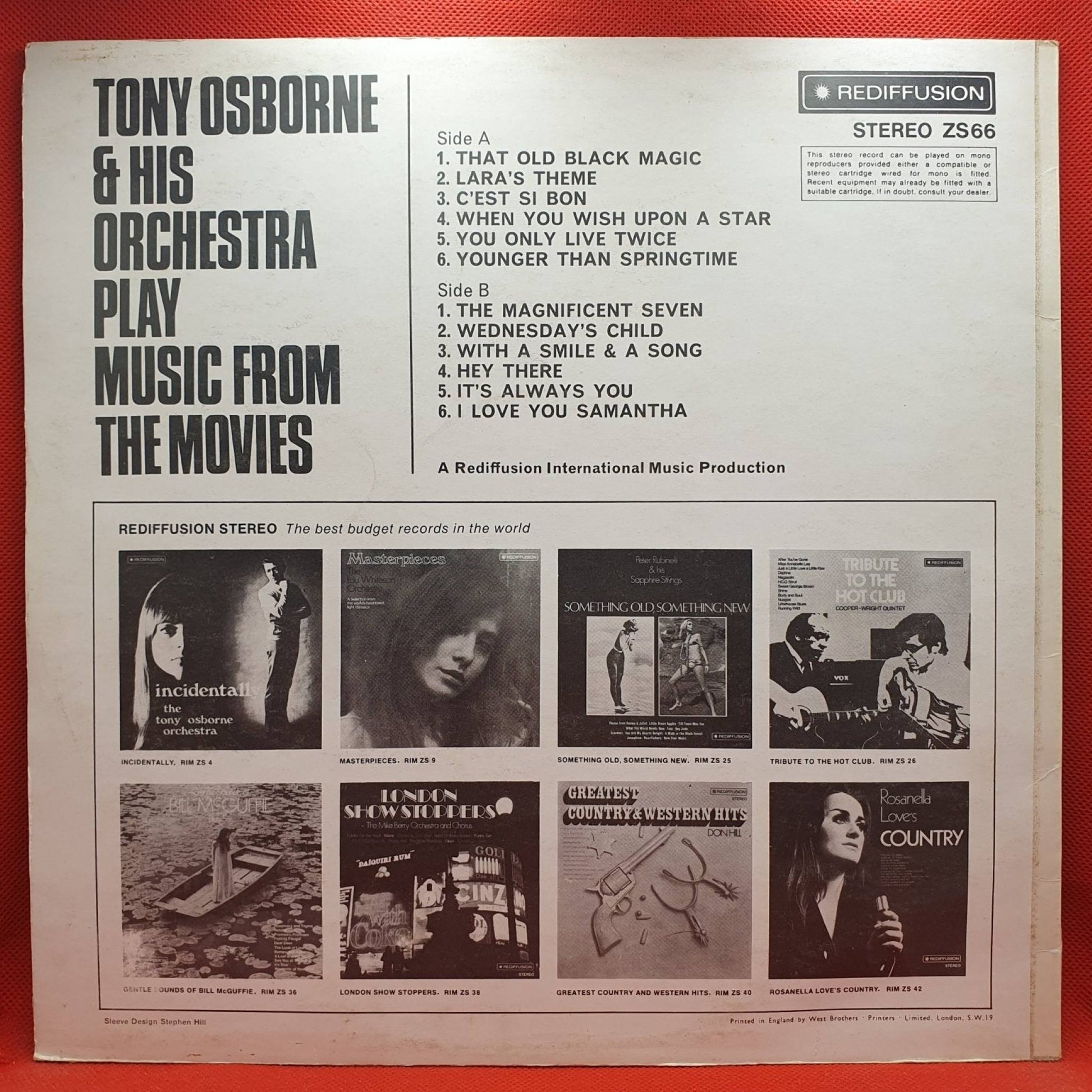 Tony Osborne And His Orchestra ‎– Play Music From The Movies - Vinyl Store Online