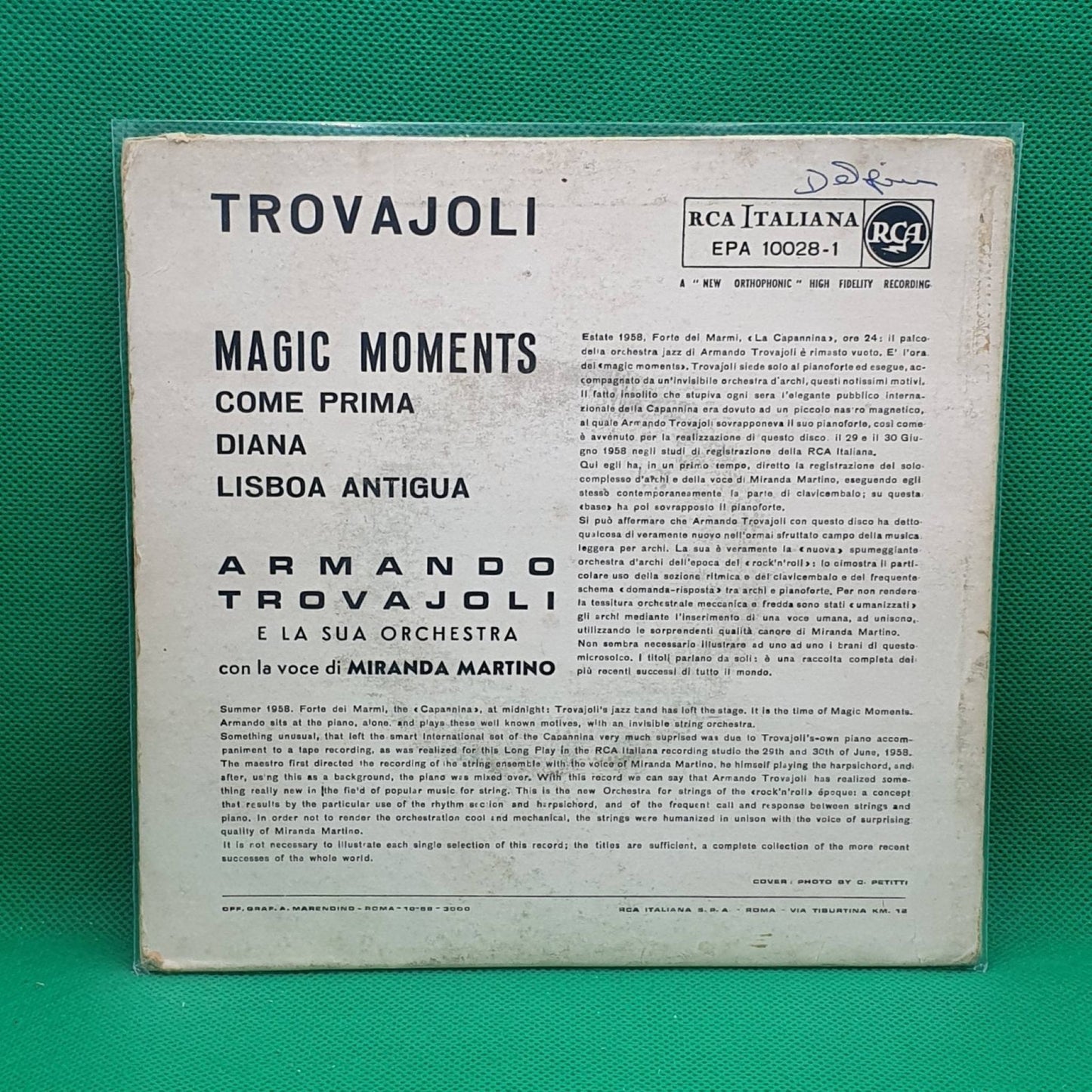 Trovajoli ‎– Magic Moments - Vinyl Store Online