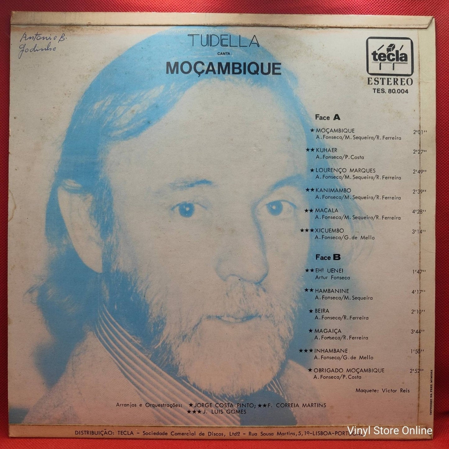 Tudella ‎– Canta Moçambique - Vinyl Store Online