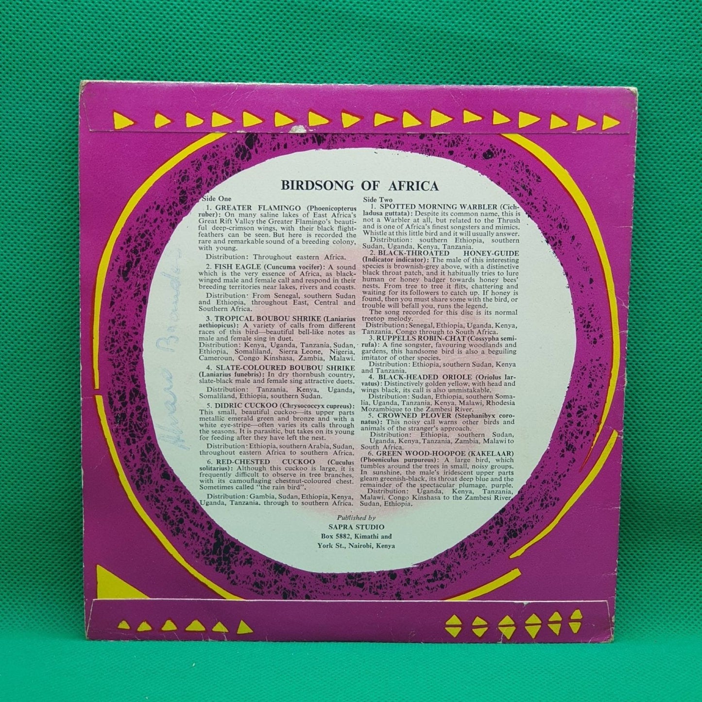 Unknown Artist ‎– Heartbeat Of Africa - Series 2: Birdsong Of Africa - Vinyl Store Online