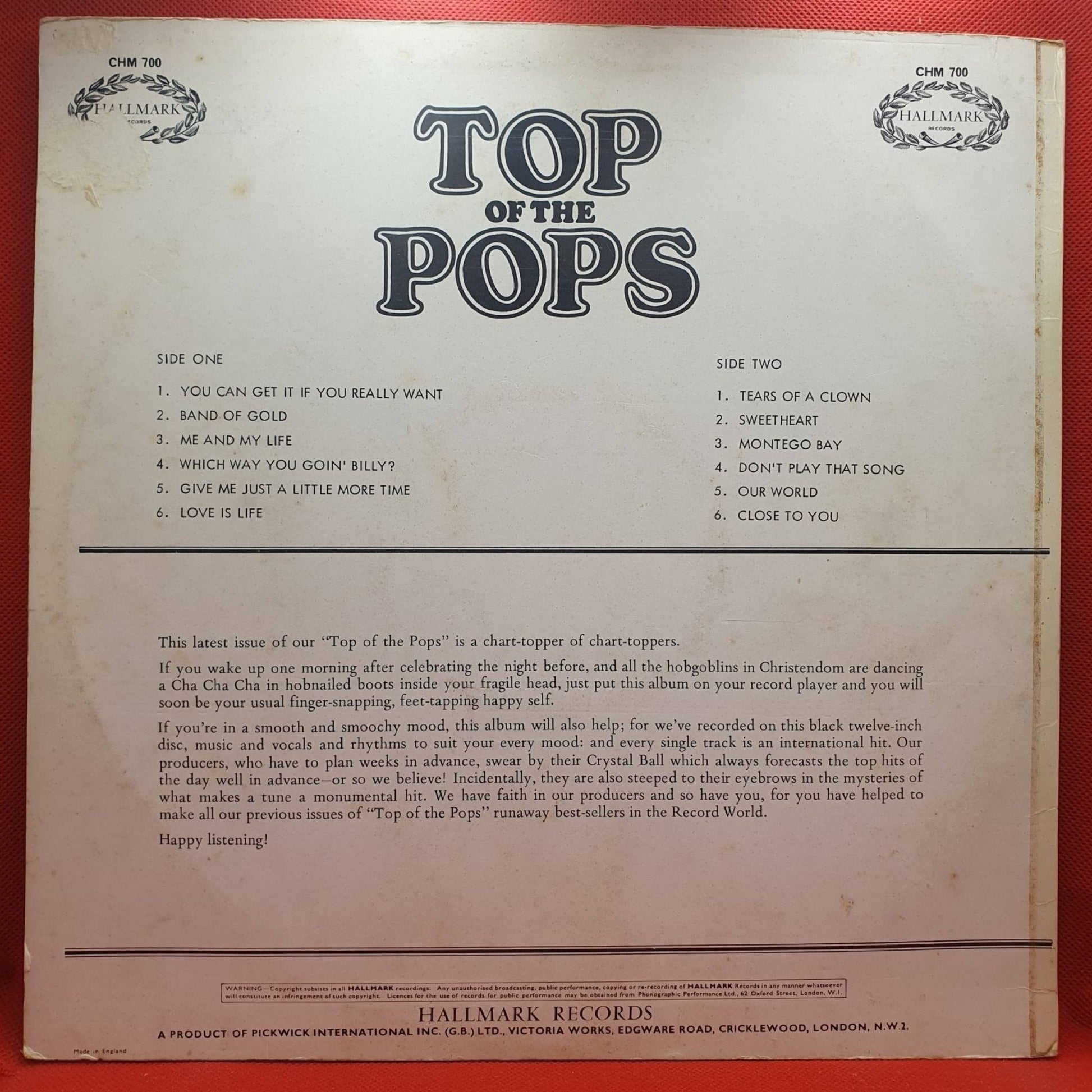 Unknown Artist ‎– Top Of The Pops Vol.13 - Vinyl Store Online