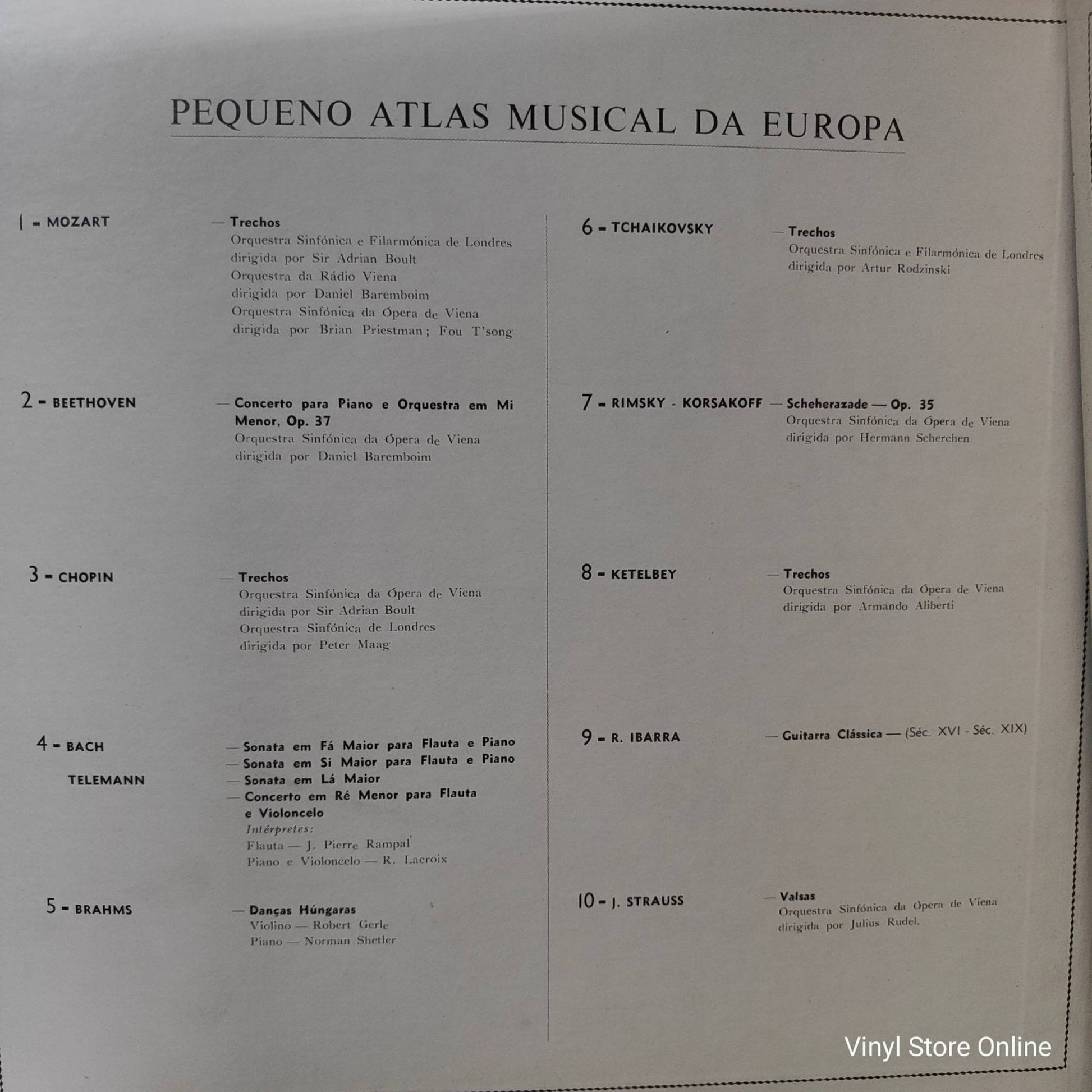 Vários - Compilação Pequeno Atlas Musical da Europa - Vinyl Store Online