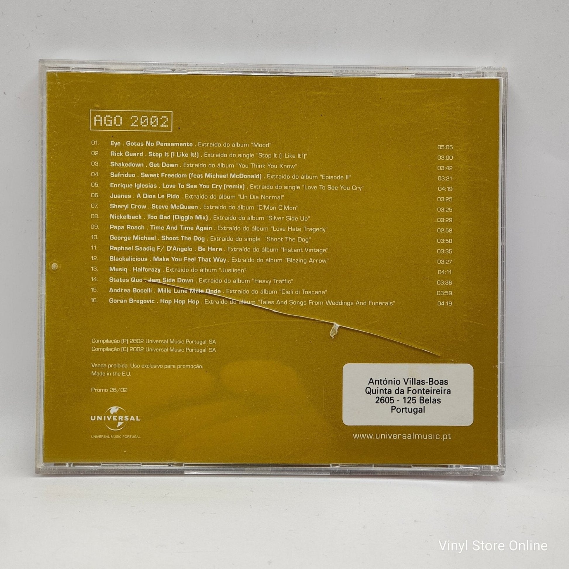 Vários - Geração Universal AGO 2002 - Promo 26/02 - Vinyl Store Online