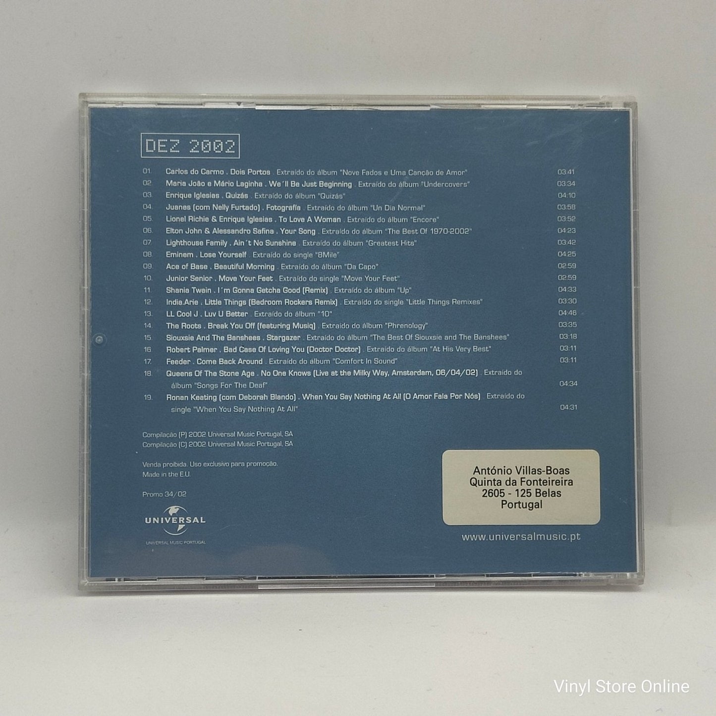 Vários - Geração Universal DEZ 2002 - Promo 34/02 - Vinyl Store Online