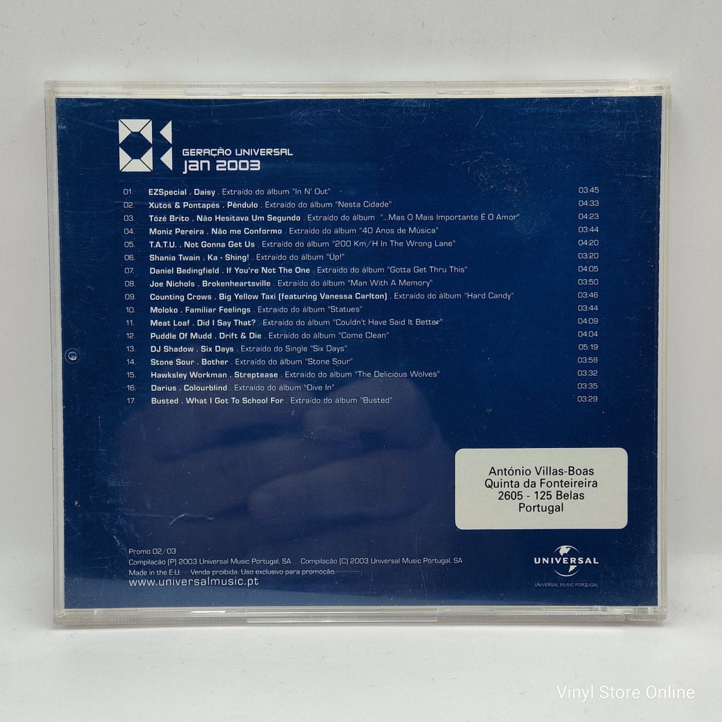 Vários - Geração Universal JAN 2003 - Promo 02/03 - Vinyl Store Online