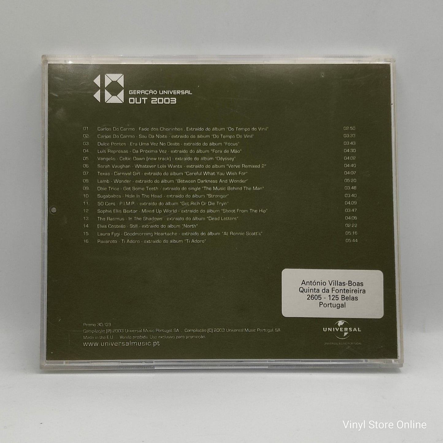 Varios - Geração Universal / Out 2003 / Promo 30 - 03 - Vinyl Store Online