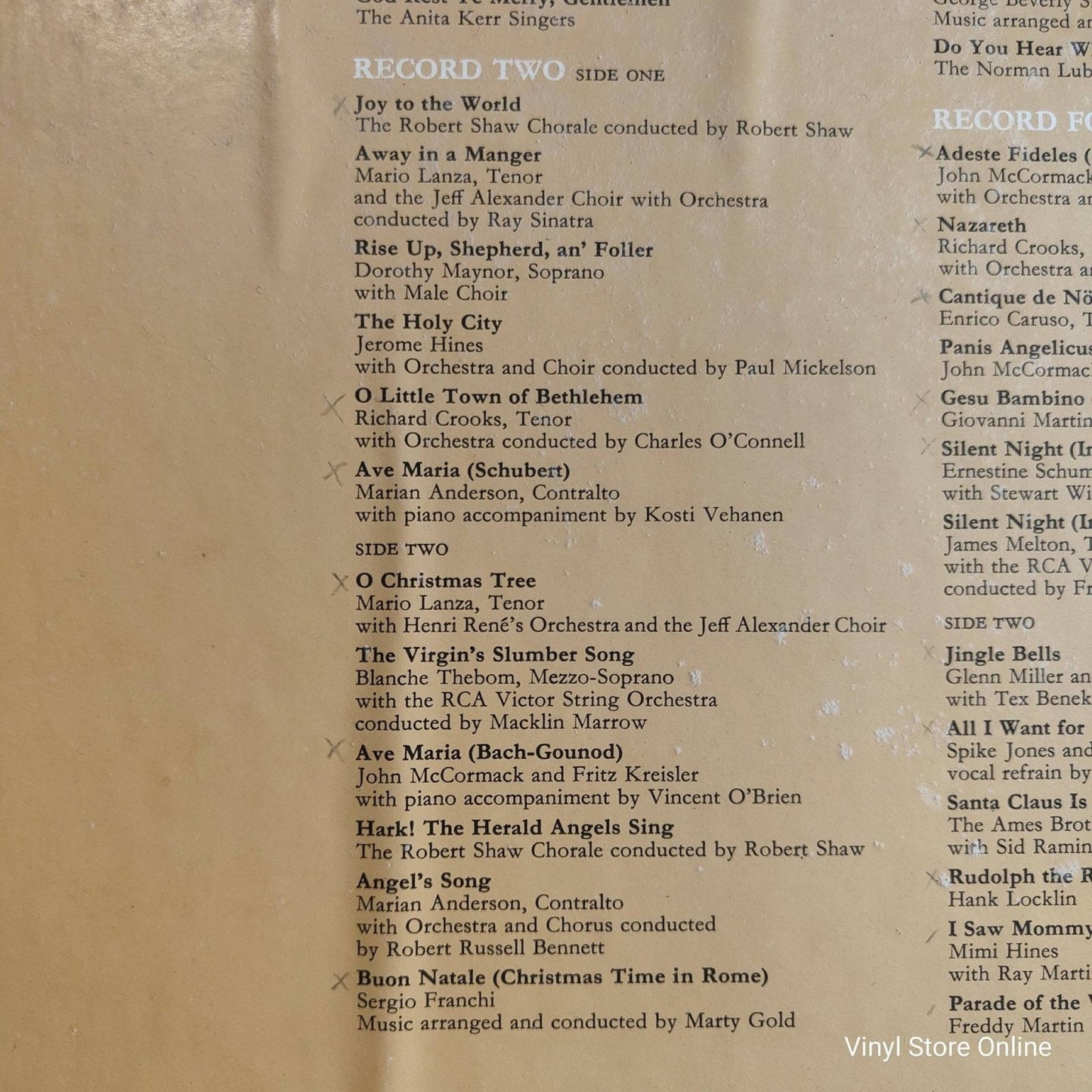 Various ‎– A Merry Christmas With World - Famous Artists - Vinyl Store Online