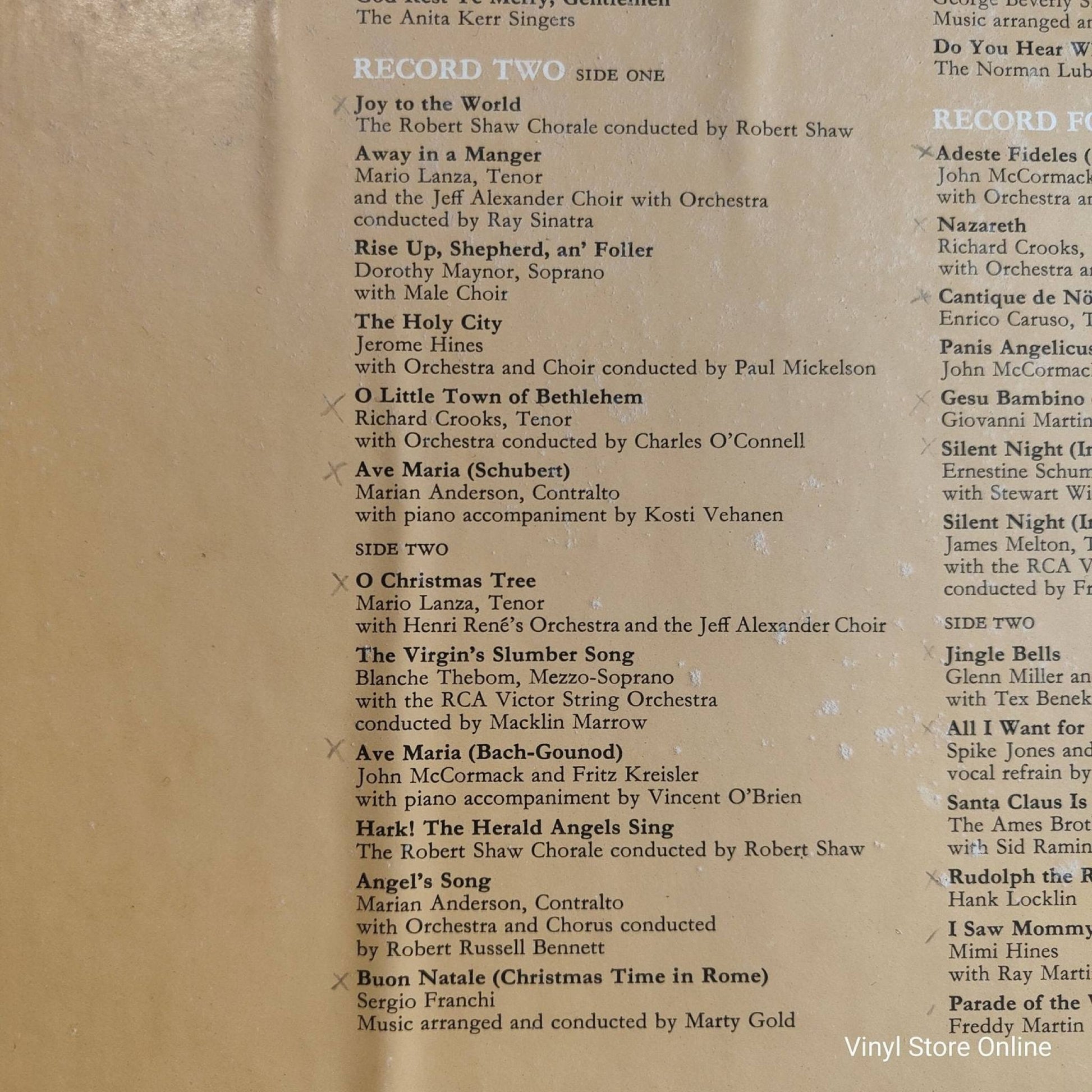 Various ‎– A Merry Christmas With World - Famous Artists - Vinyl Store Online