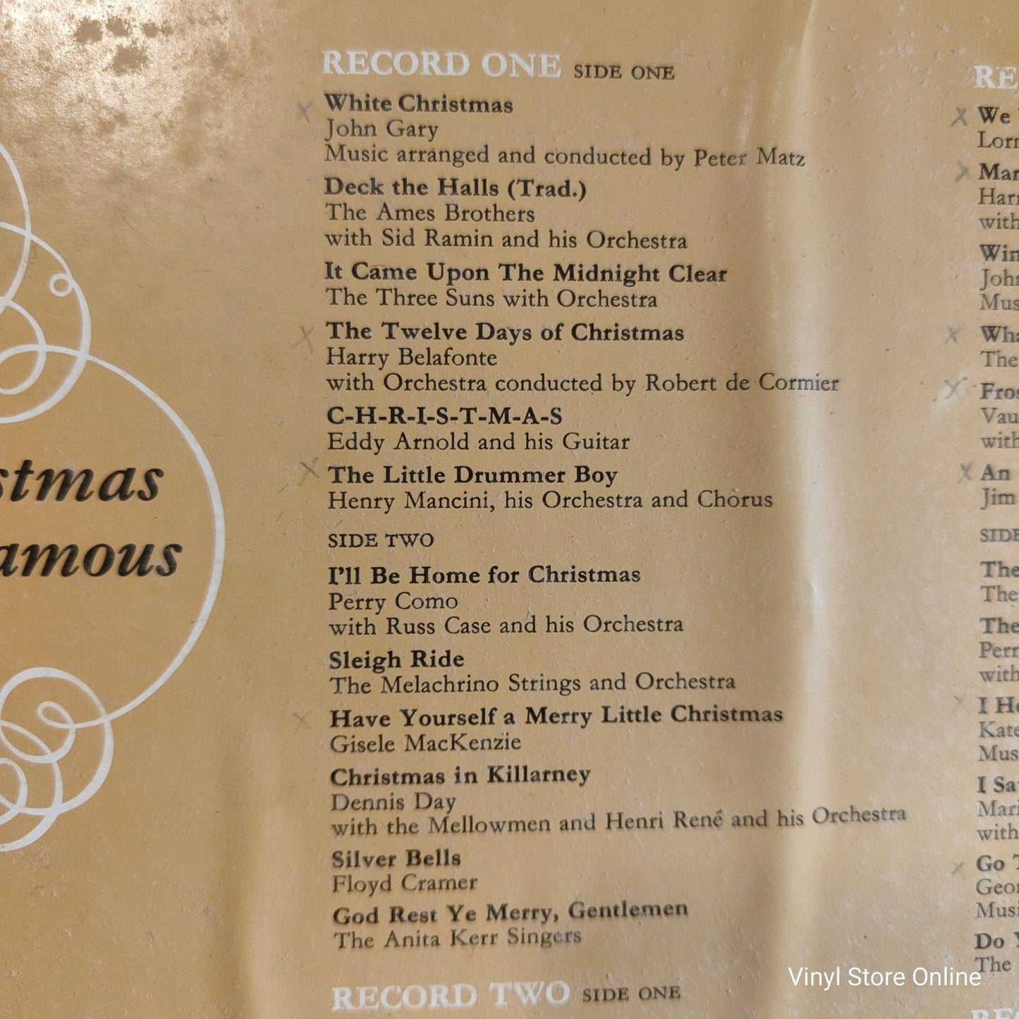 Various ‎– A Merry Christmas With World - Famous Artists - Vinyl Store Online