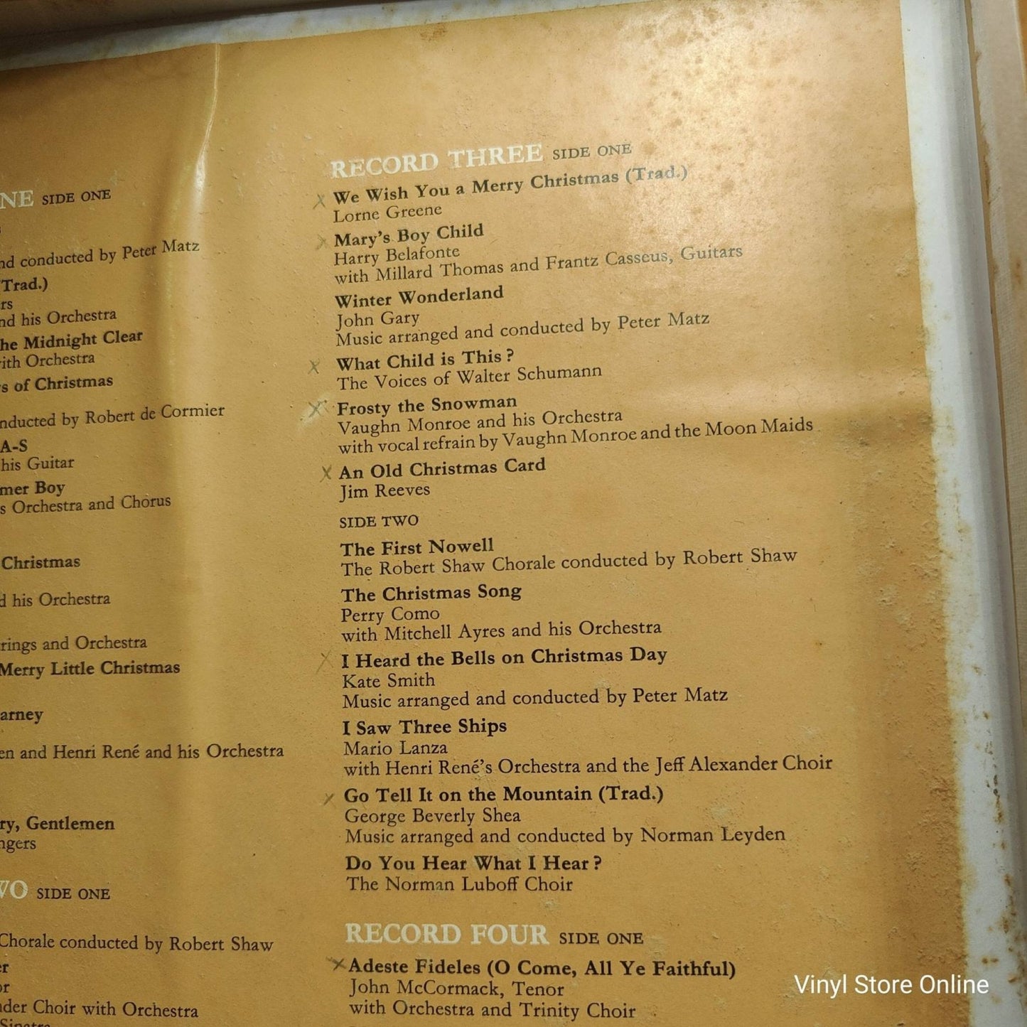 Various ‎– A Merry Christmas With World - Famous Artists - Vinyl Store Online