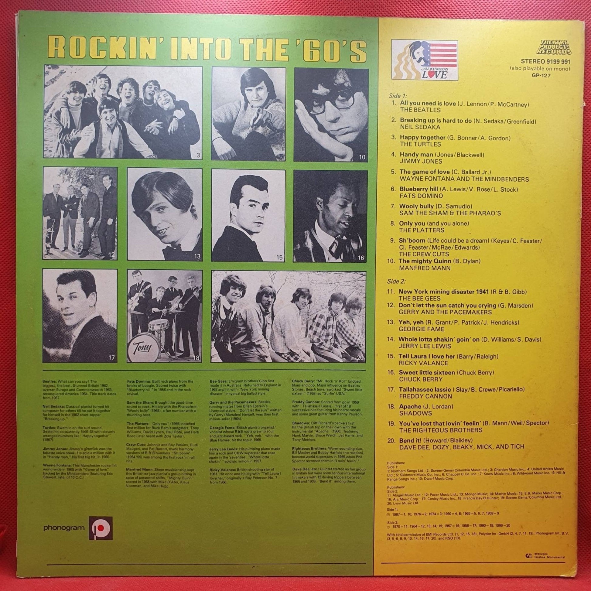 Various ‎– All You Need Is Love: Rockin' Into The '60's - Vinyl Store Online