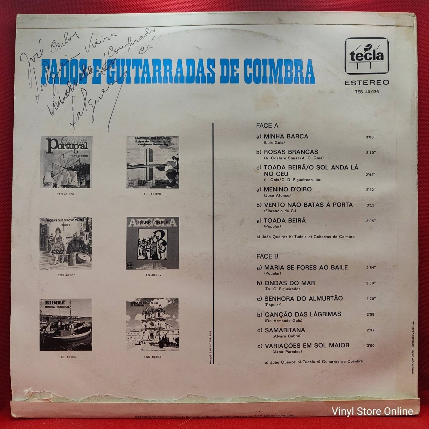 Various ‎– Fados E Guitarradas De Coimbra - Vinyl Store Online