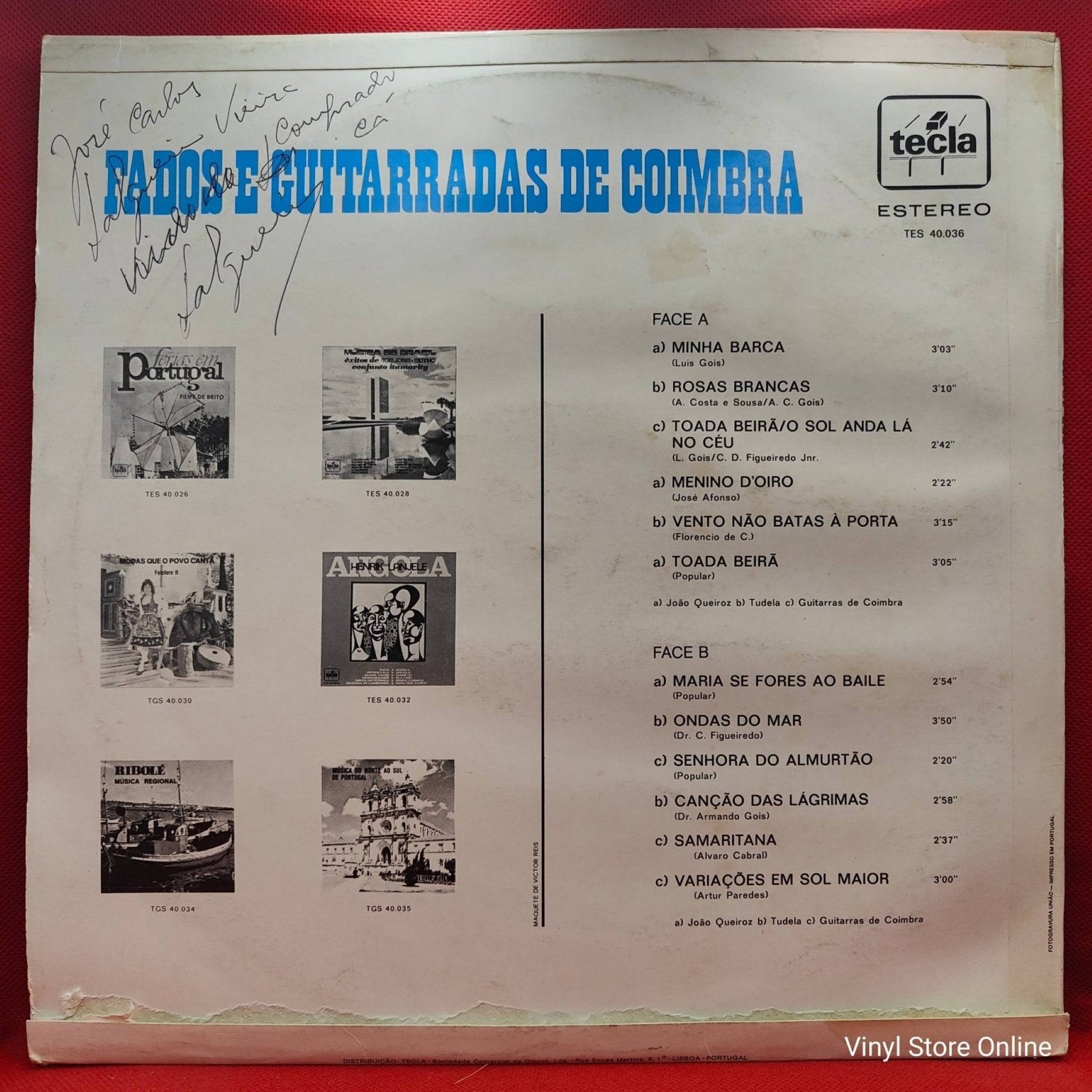 Various ‎– Fados E Guitarradas De Coimbra - Vinyl Store Online