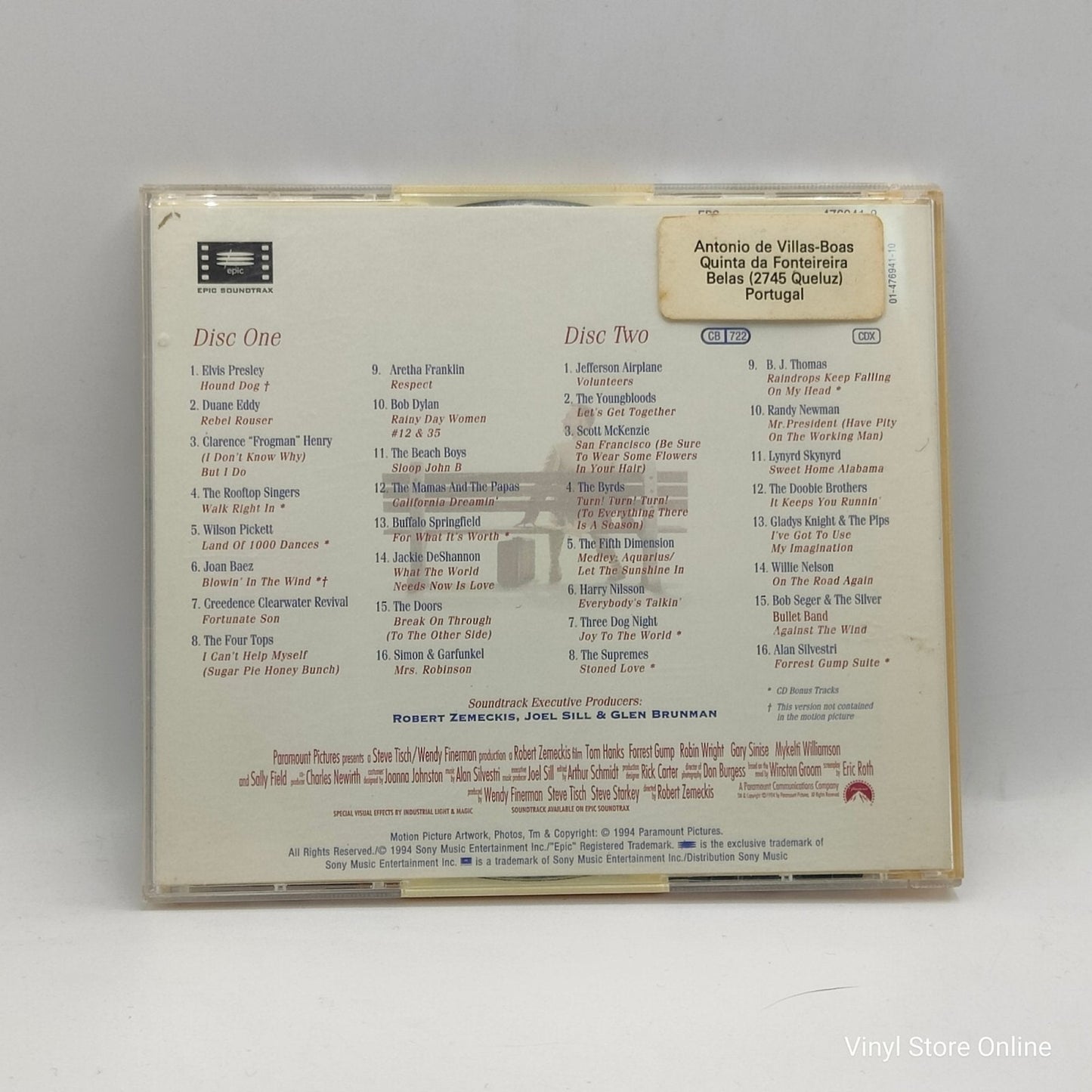 Various ‎– Forrest Gump (OST) - Vinyl Store Online